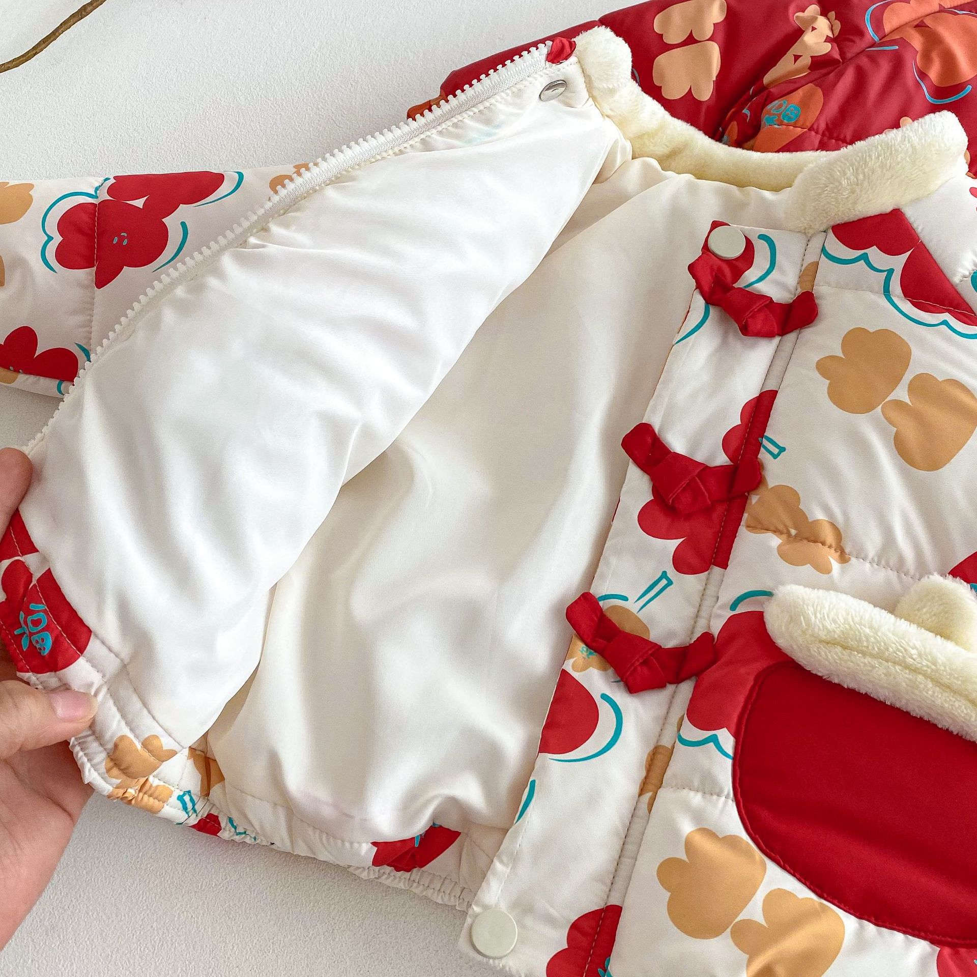 Children's cotton-padded New Year Greeting clothes for winter 2025 new style Zhili Children's Clothing, baby thickened cotton-padded clothes, girls' cotton-padded clothes AY716 Application Scenario