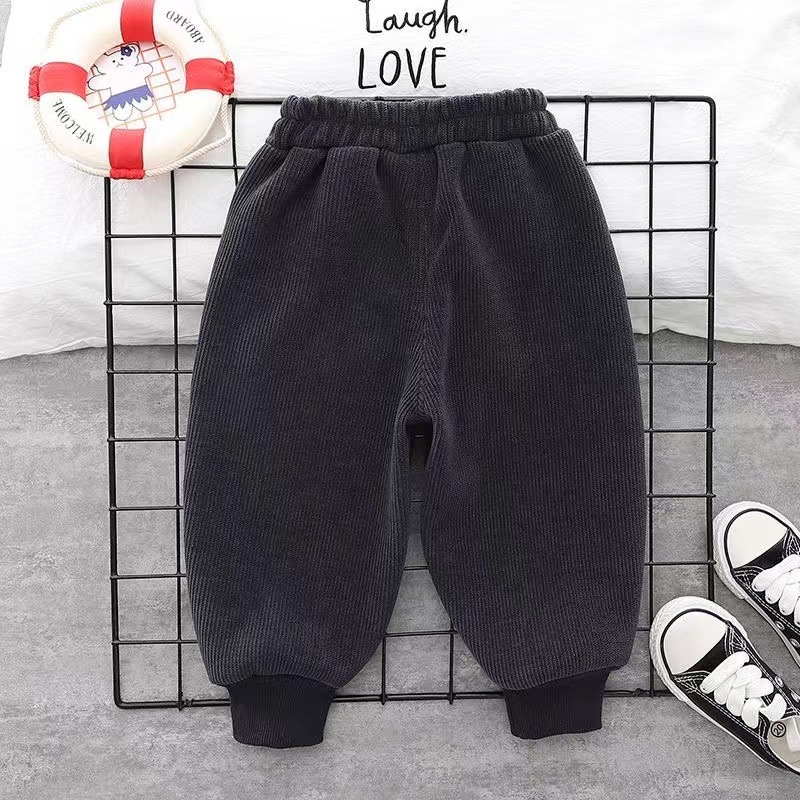 Children's clothing, boys' fleece pants, autumn and winter, 1-3 years old children's corduroy pants, one-piece fleece baby pants, little children's and girls' pants Specification drawing
