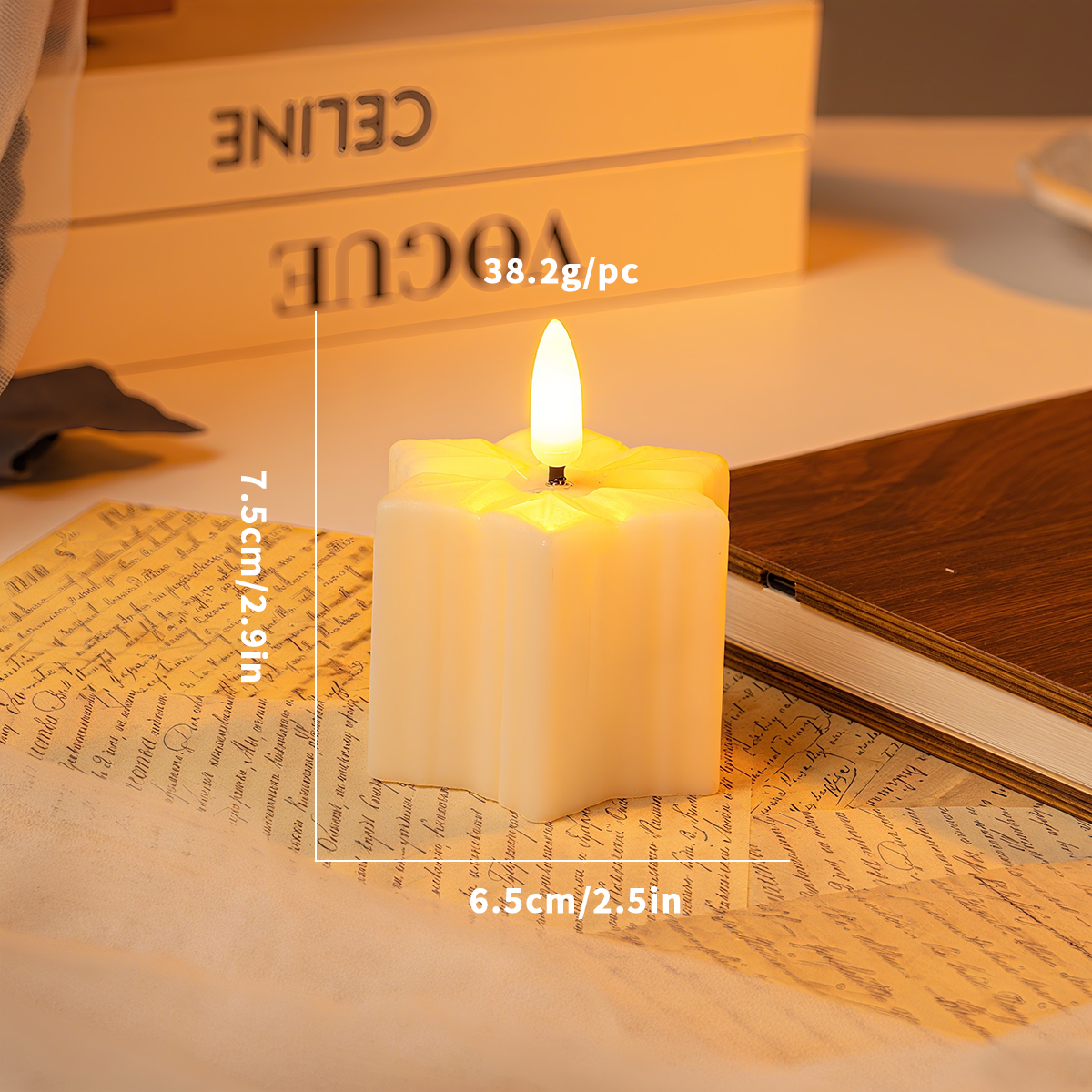 Halloween electronic candle lights, LED flat-mouthed electric candle lights, decorative items for festive atmosphere and night lighting Application Scenario