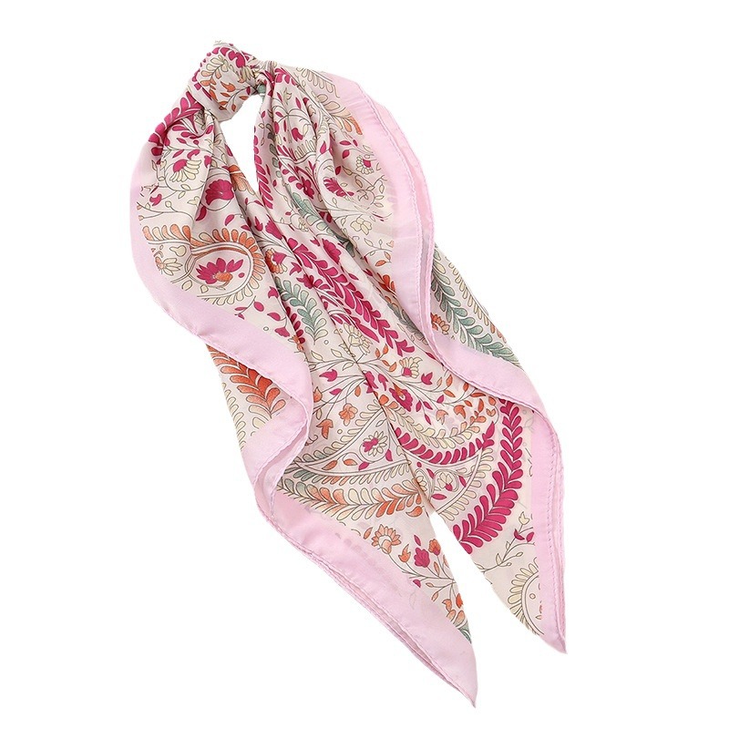 Elegant ladies' floral printed 70 small square scarves, professional neckerchiefs, decoration, popular foreign trade headscarves in stock Item Picture