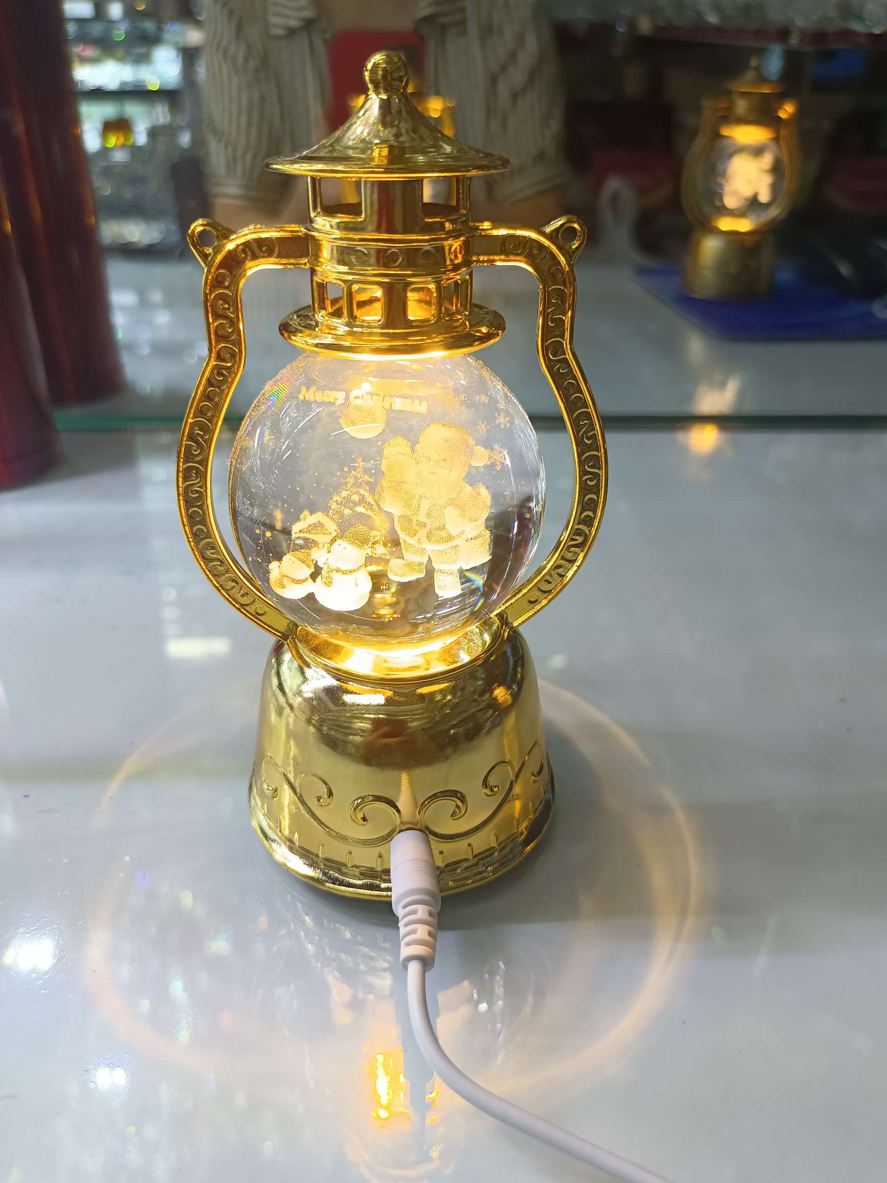 仿古小夜灯，水晶小夜灯，水晶礼品，水晶摆件，小礼品，生日礼物，暖灯，水晶球灯细节图