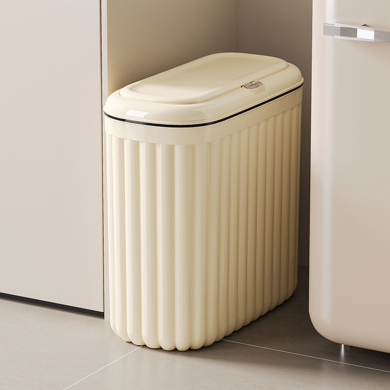 D47-7013 Good Helper Trash can for Home bathroom, 2025 New model with lid, slit, wall-mounted for living room, kitchen and toilet detail image 10