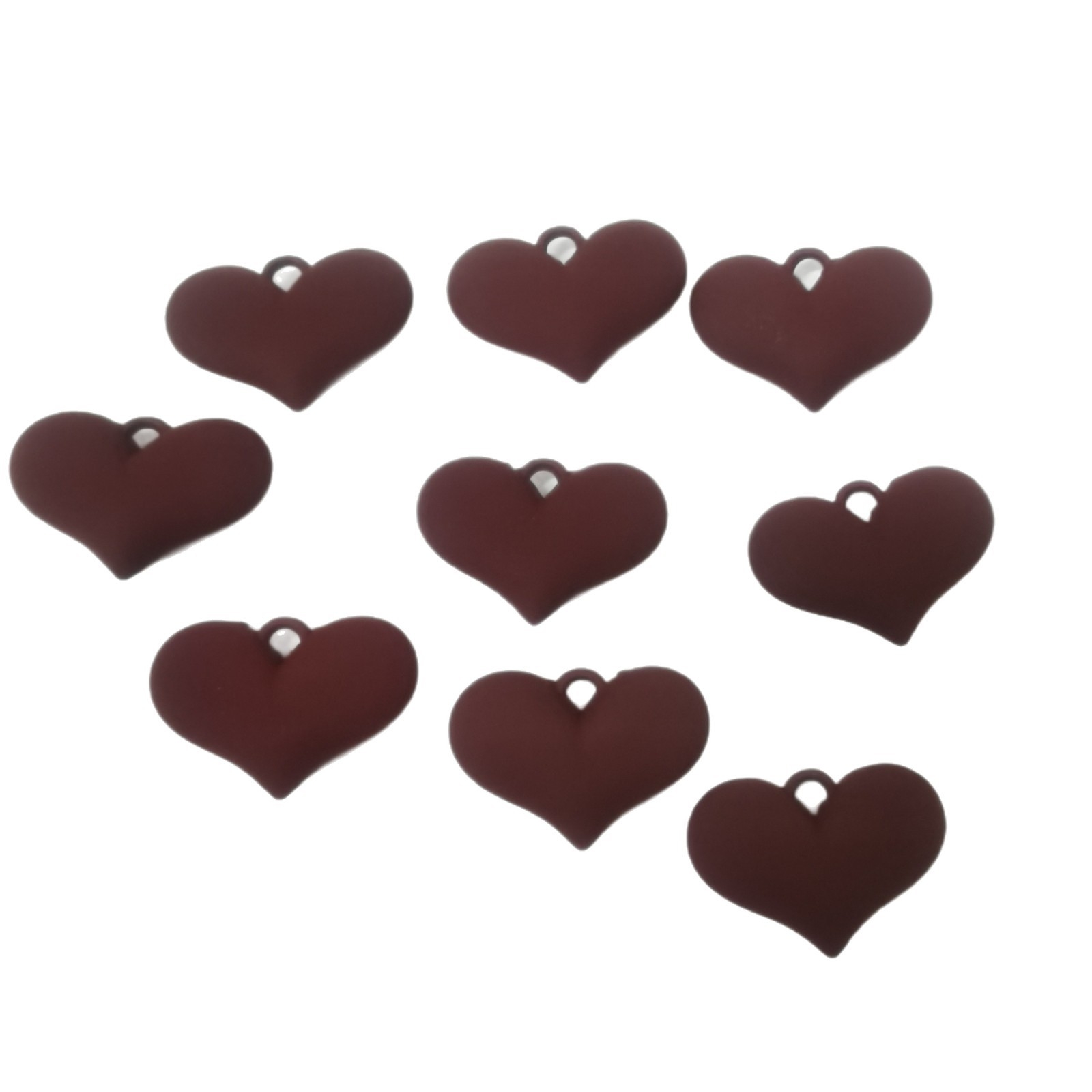 DIY jewelry accessories, hot sales, wholesale of hand-painted heart-shaped pendants, frosted necklaces, pendants and accessories. 209 pieces per package detail image 7