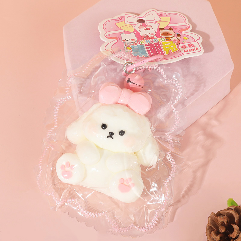 小鼻嘎捏捏解压包挂烂泥手感汉堡食玩仿真盲盒迷你挂件捏捏