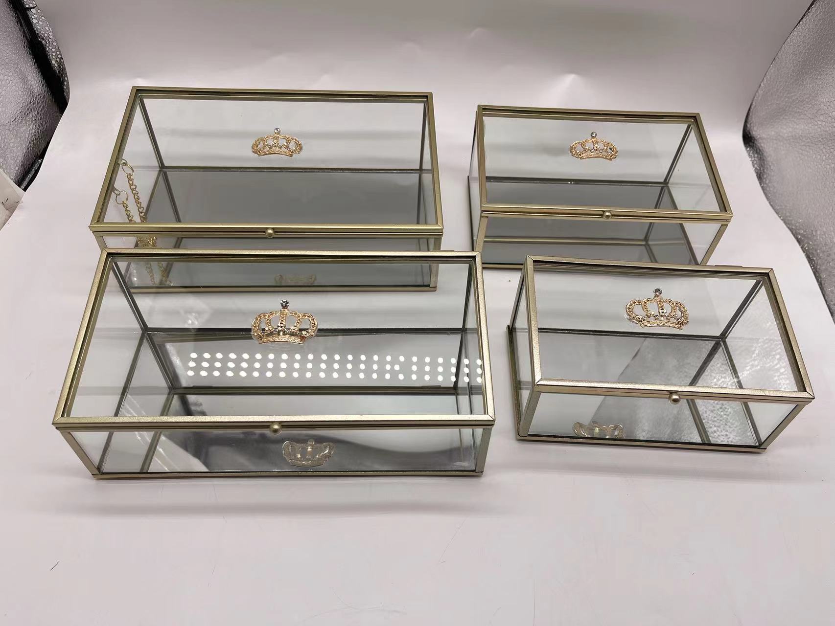 玻璃首饰盒化妆盒收纳盒细节图