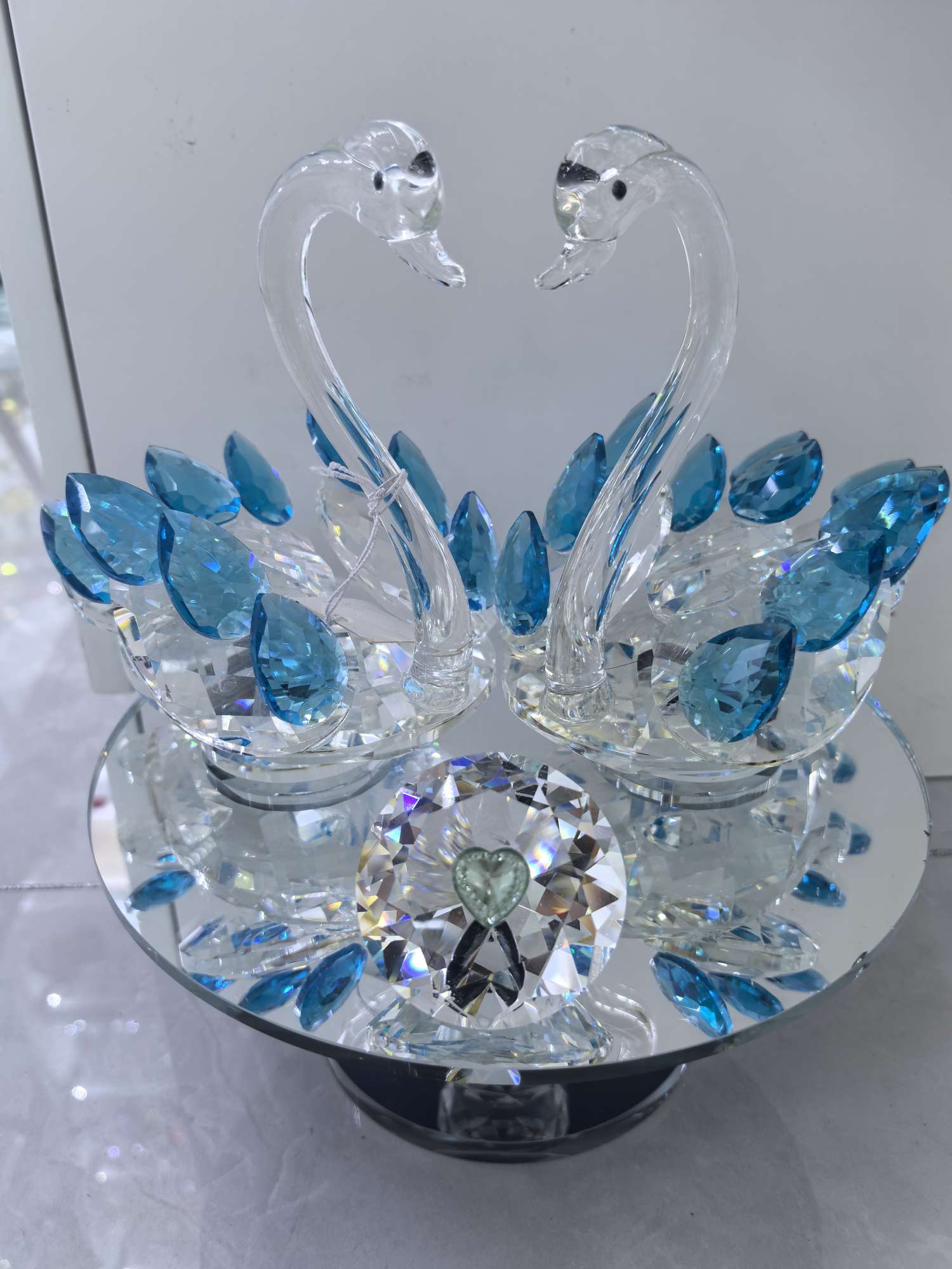 水晶工艺品紫水晶摆件发财树方块珠迪拜香精瓶子礼品收藏装饰品