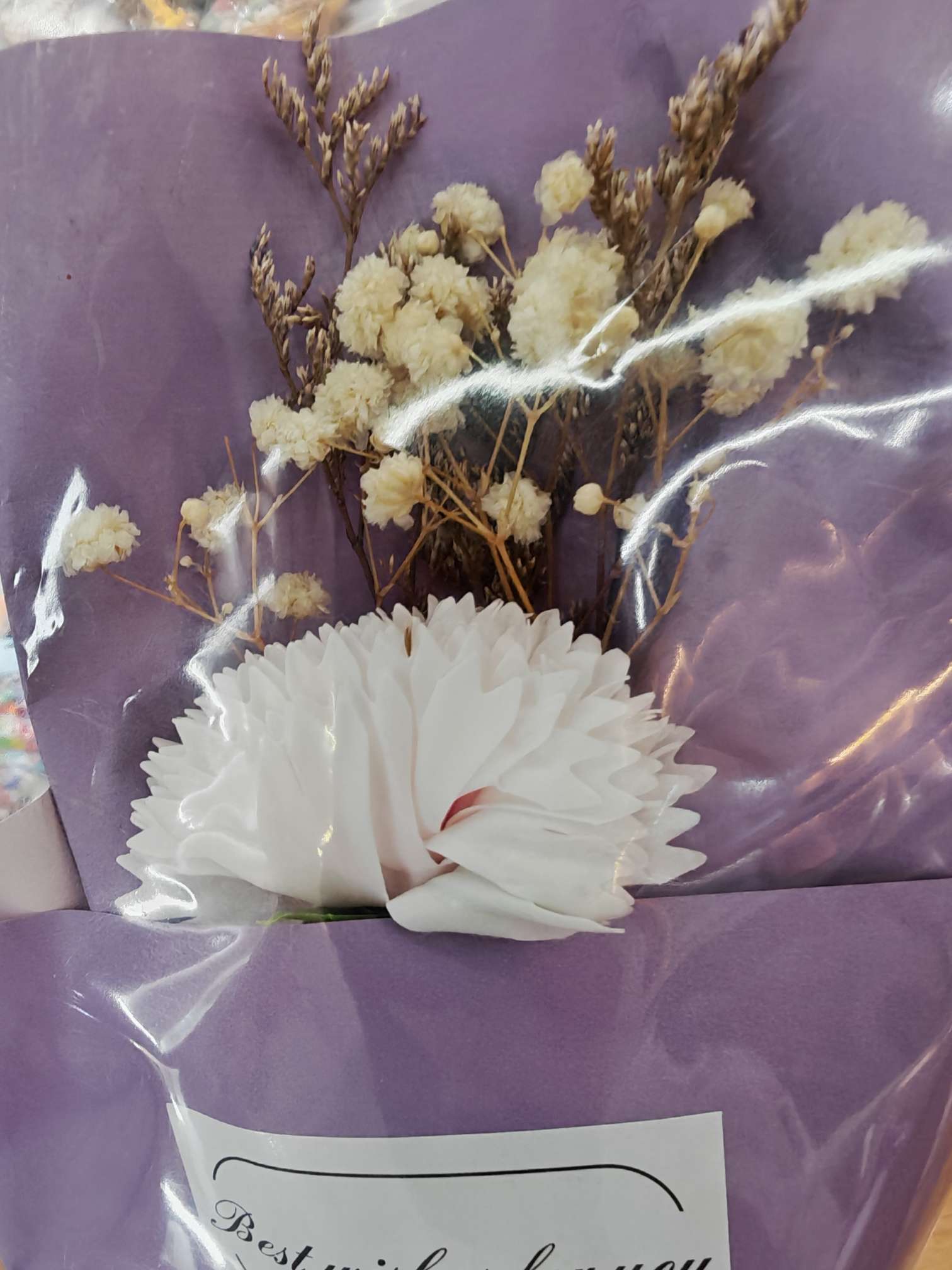 永生花干花花束带包装教师节礼物情人节母亲节新年礼物小花束手提袋详情图3