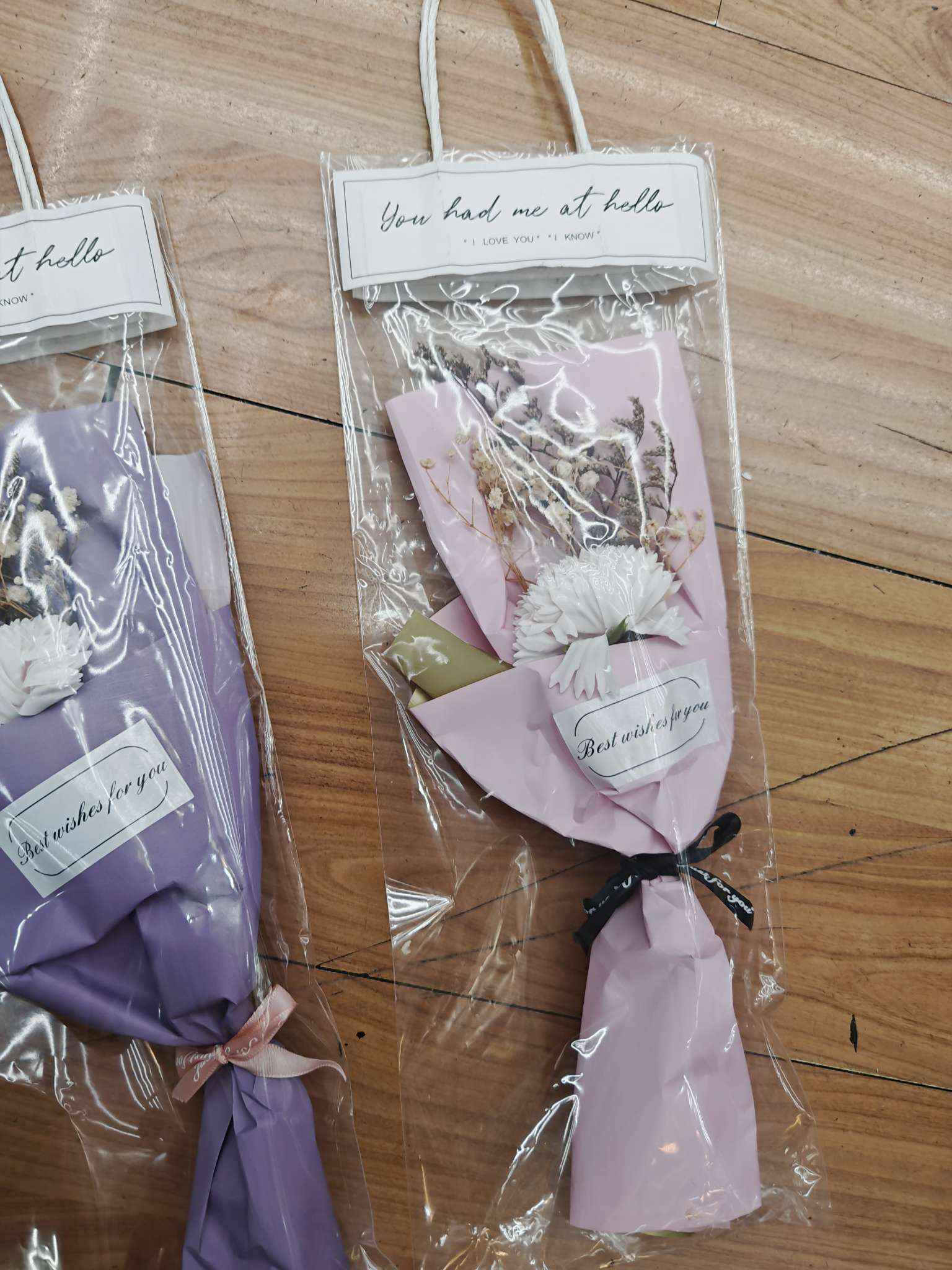 永生花干花花束带包装教师节礼物情人节母亲节新年礼物小花束手提袋详情图5