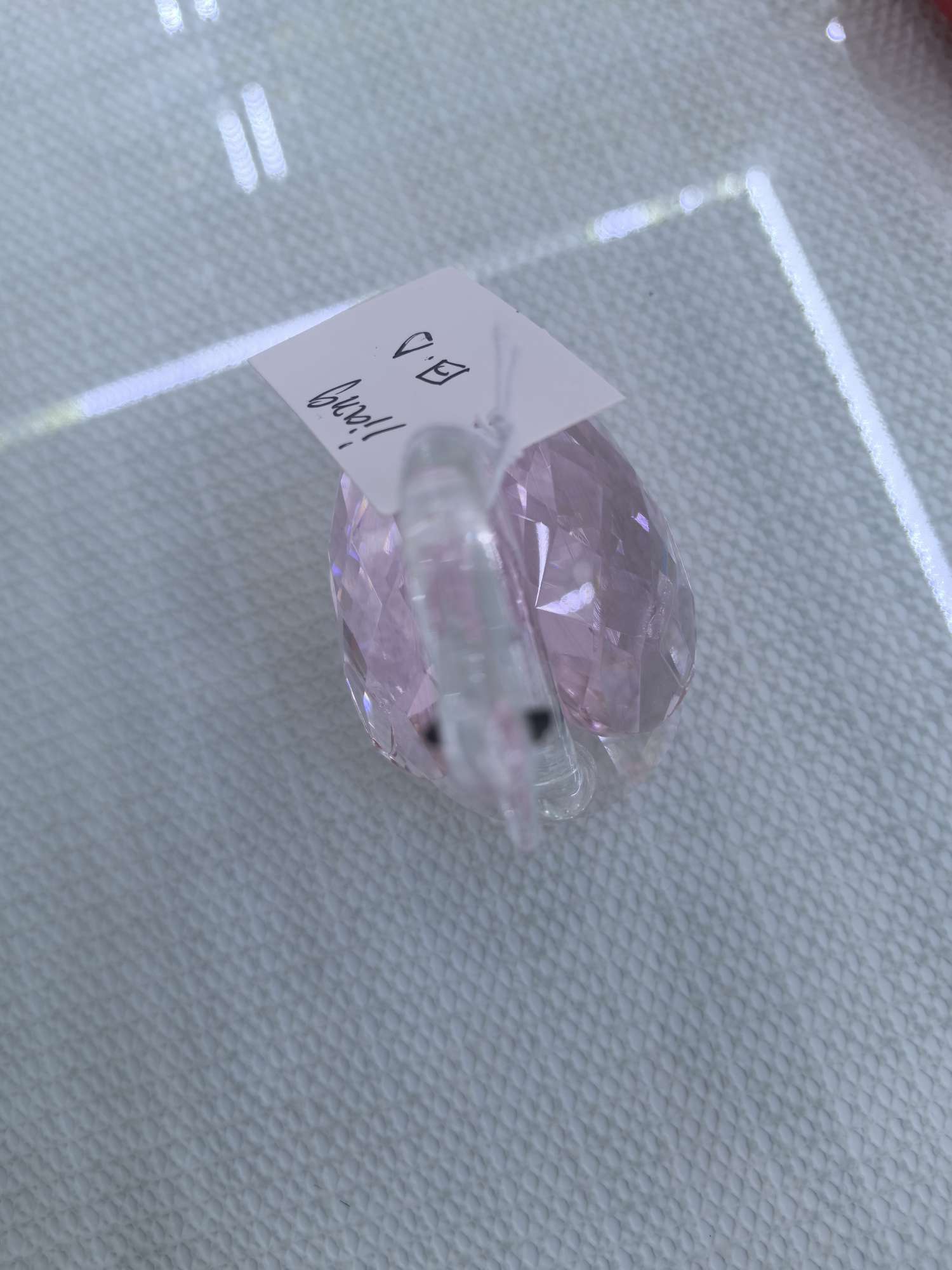 水晶工艺品紫水晶摆件发财树方块珠迪拜香精瓶子礼品收藏装饰品粉天鹅白底实物图