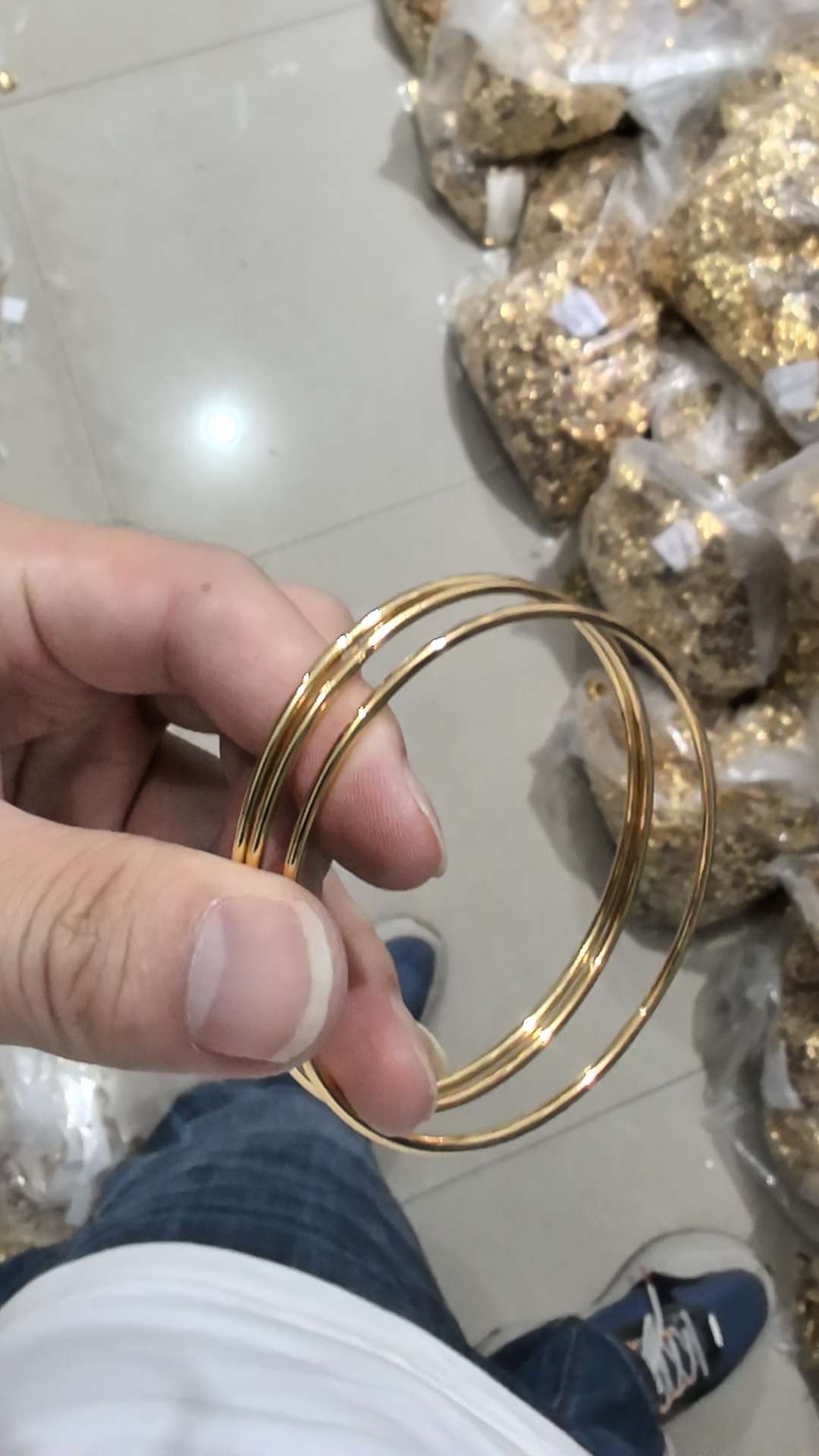 叮当镯三套装手镯沙金手饰欧美风简约时尚女款手链礼物