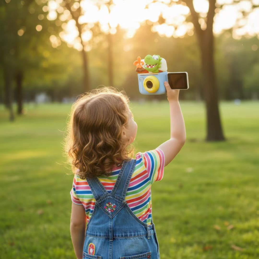Children's cameras, Polaroid cameras for taking photos, printing cameras, black and white, color music, games, foreign trade, Amazon detail image 4