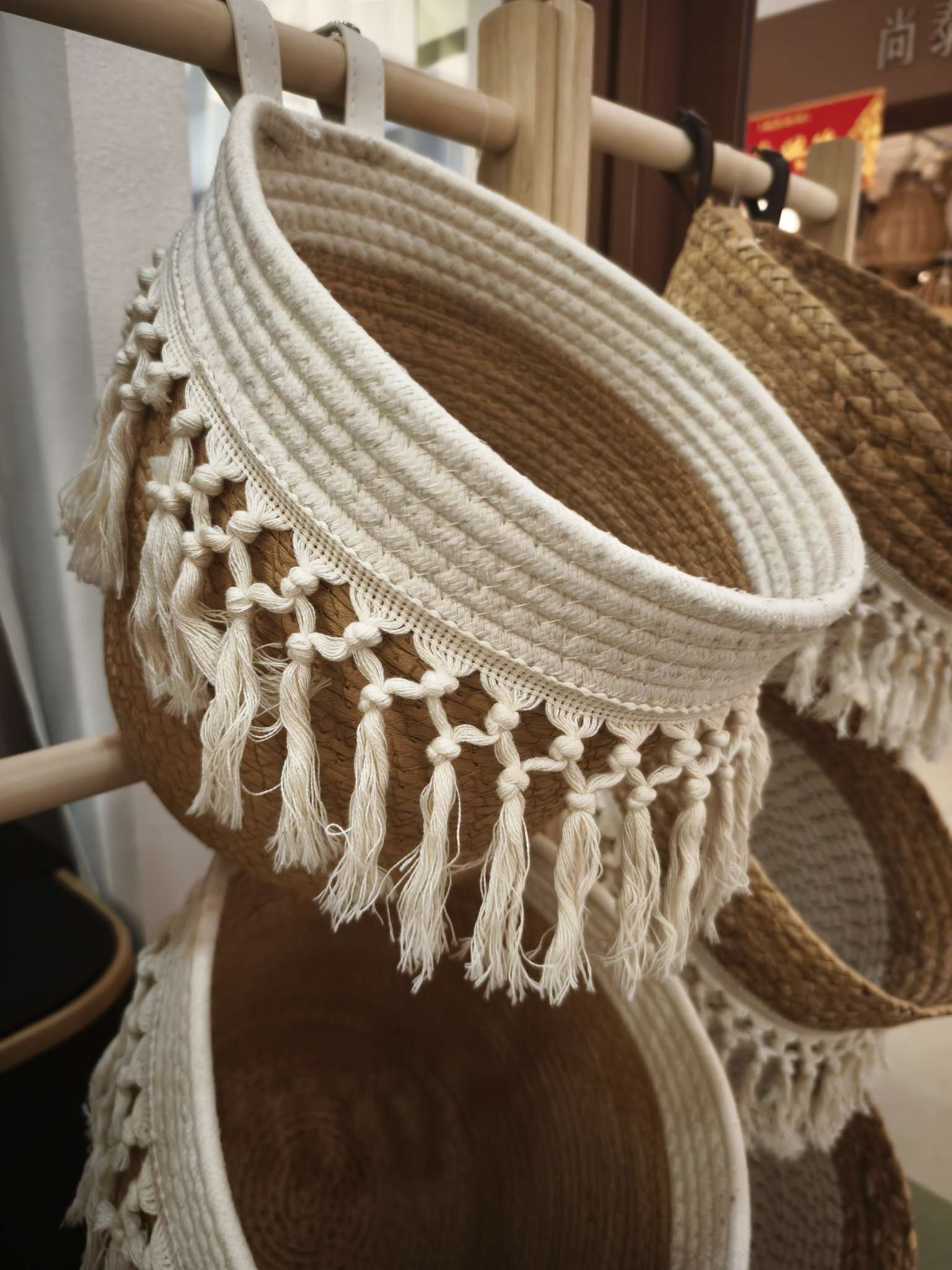 居家收纳篮柳编收纳筐儿童玩具收纳防尘整理箱多功能置物篮白底实物图