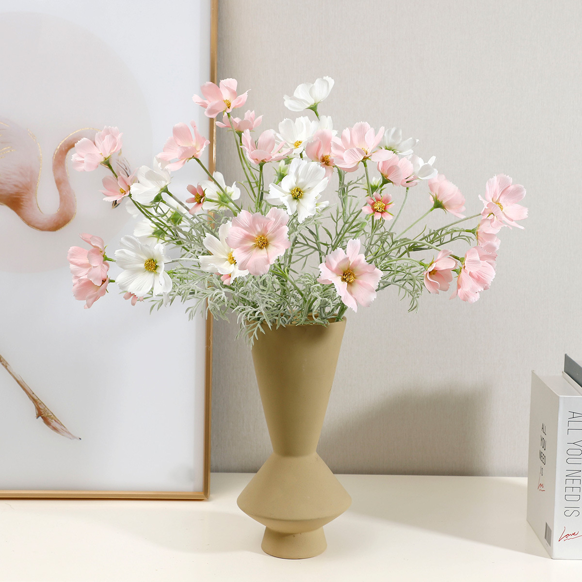 航宾轻奢ins风公主波斯菊仿真花家居客厅餐桌摆件装饰假花批发产品图