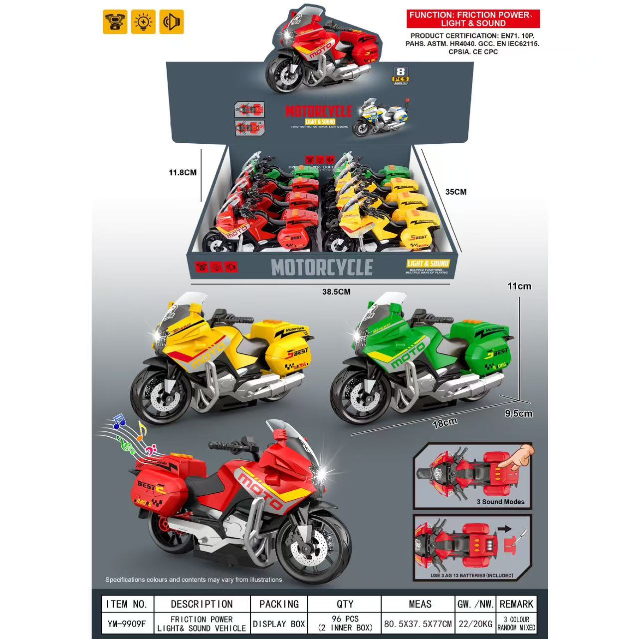 跨境儿童惯性赛车玩具男孩仿真摩托赛车模型摆件幼儿园礼品玩具批发