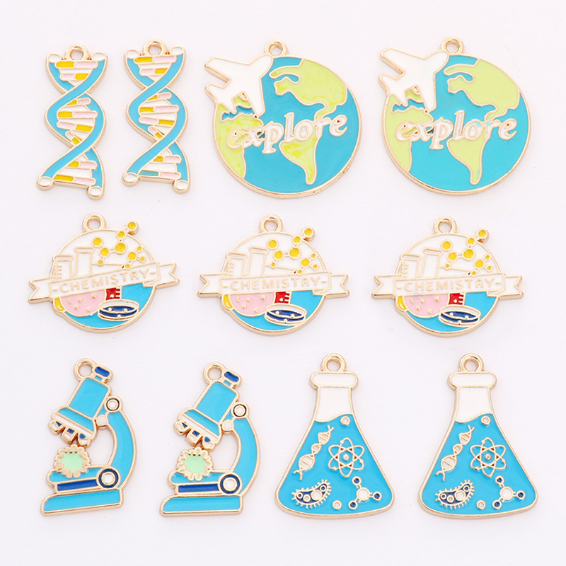 旅行世界系列热气球行李箱飞机地球diy合金滴油钥匙扣项链小挂件