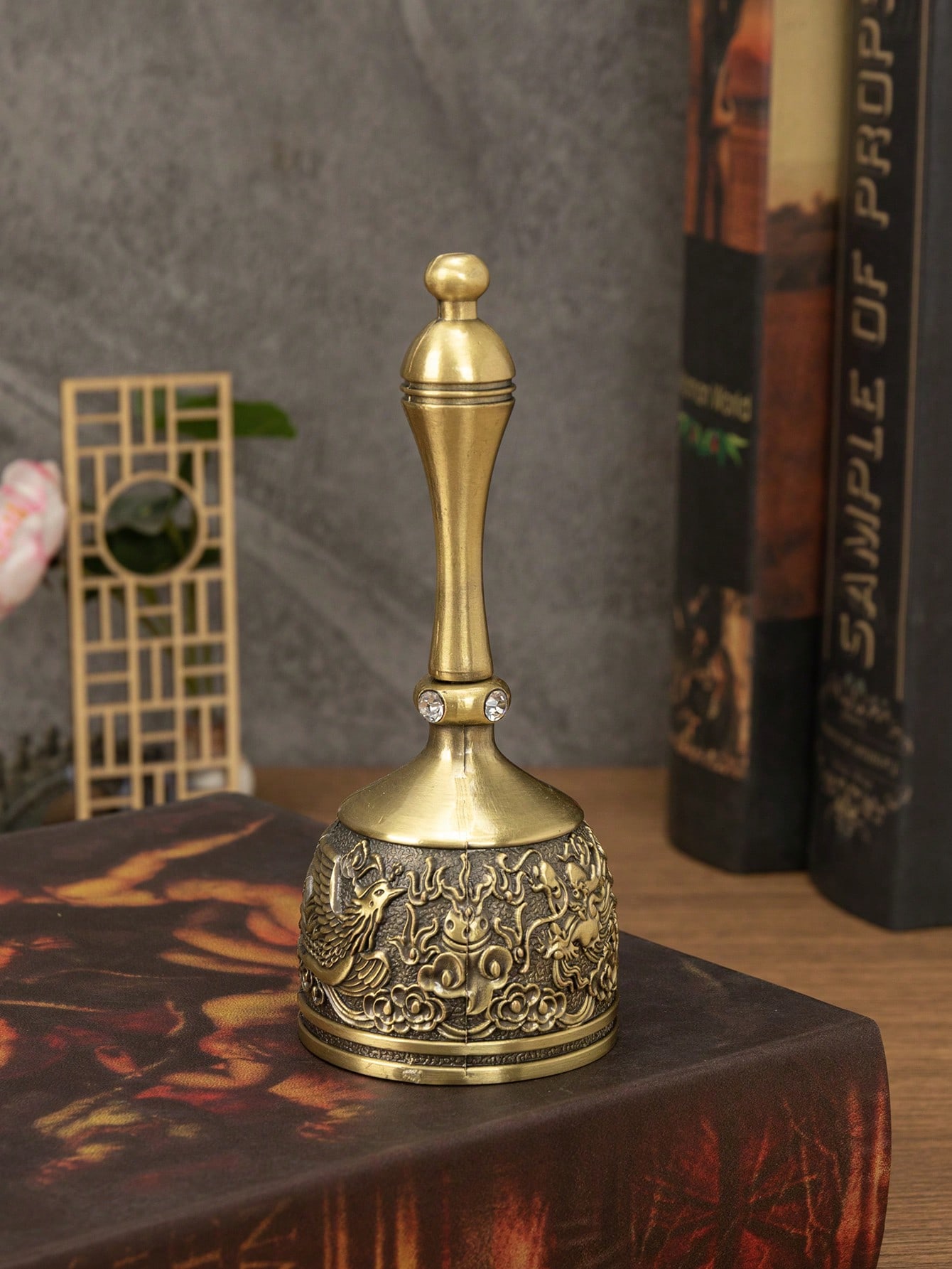 欧式金属铃铛酒吧餐厅吧台传菜铃田园风铃手摇叫餐铃幼儿园上课铃