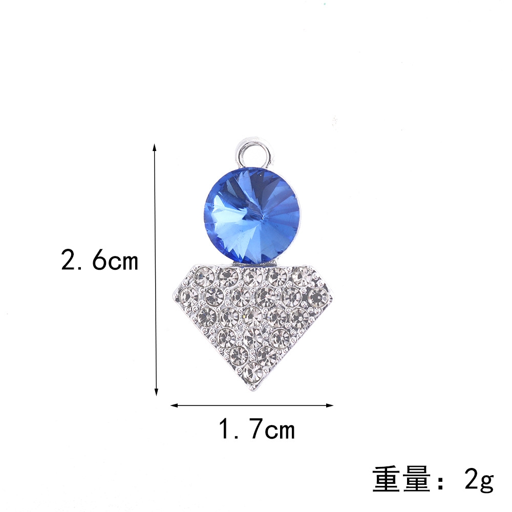 欧式轻奢合金镶钻小挂件巴洛克钻石形状吊坠手工diy耳环项链吊坠配件详情图8