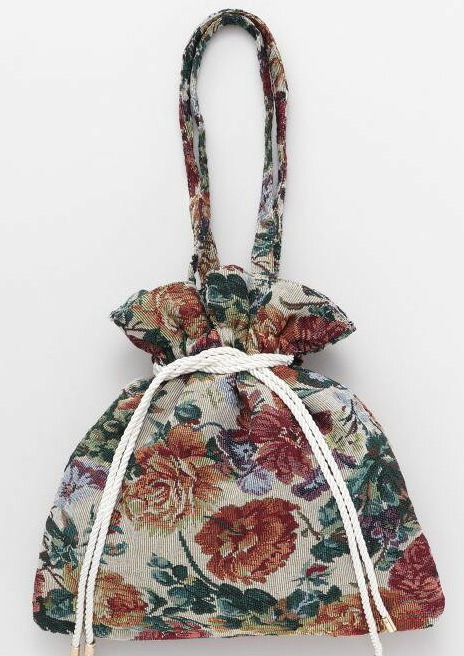 提花棉布袋 购物袋收纳袋礼品包装袋提绳束口袋