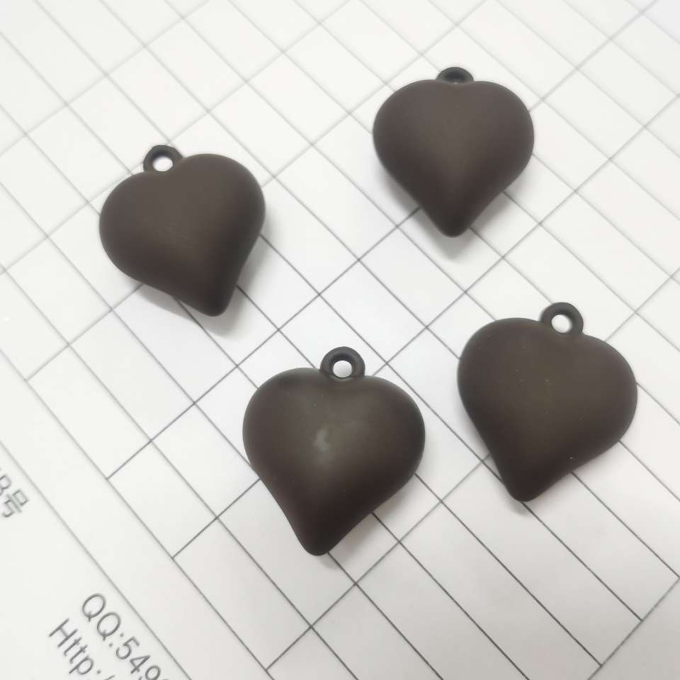 Acrylic hand feel paint heart-shaped macaron diy bag, hanging phone chain, keychain, pendant, accessory, 200 pieces per package detail image 8