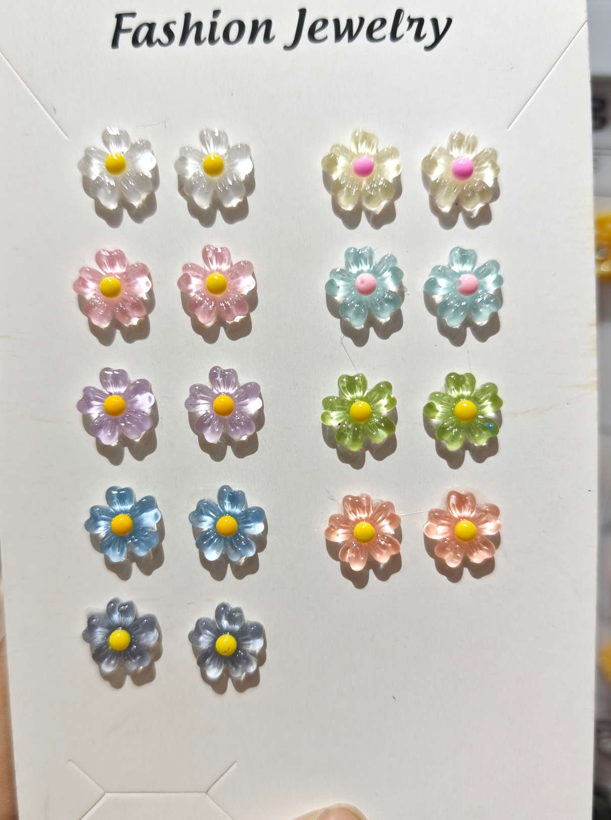 冰透五瓣花水晶花DIY饰品配件滴油锆石捷克琉璃配件饰品配件材料手工制作首饰配件多款任选