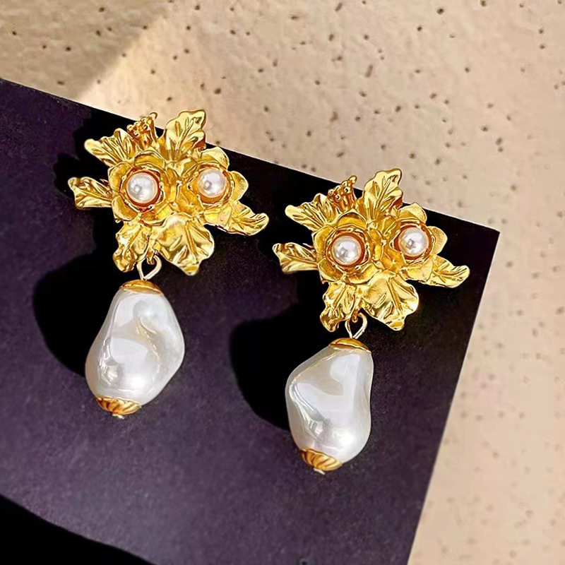 时尚珍珠耳环烧焊锆石耳饰耳饰品简约气质女款耳环配饰耳环耳饰珍珠耳环烧焊锆石耳环饰品细节图