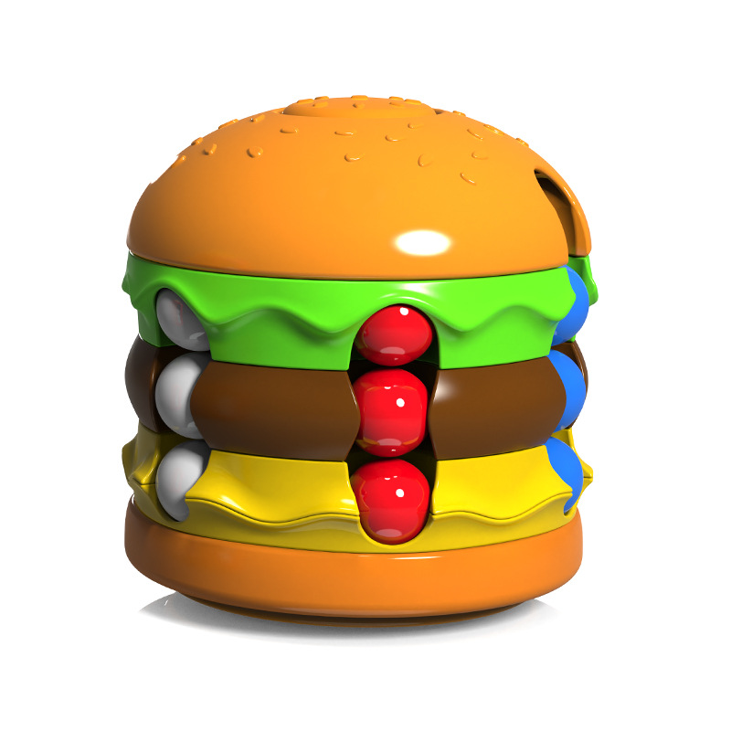 Cross-border bestsellers: Hamburger, Magic Bean, Magic Cube, French fries, stress-relieving fidget spinner, rotating ball, children's educational and sonic toys Item Picture