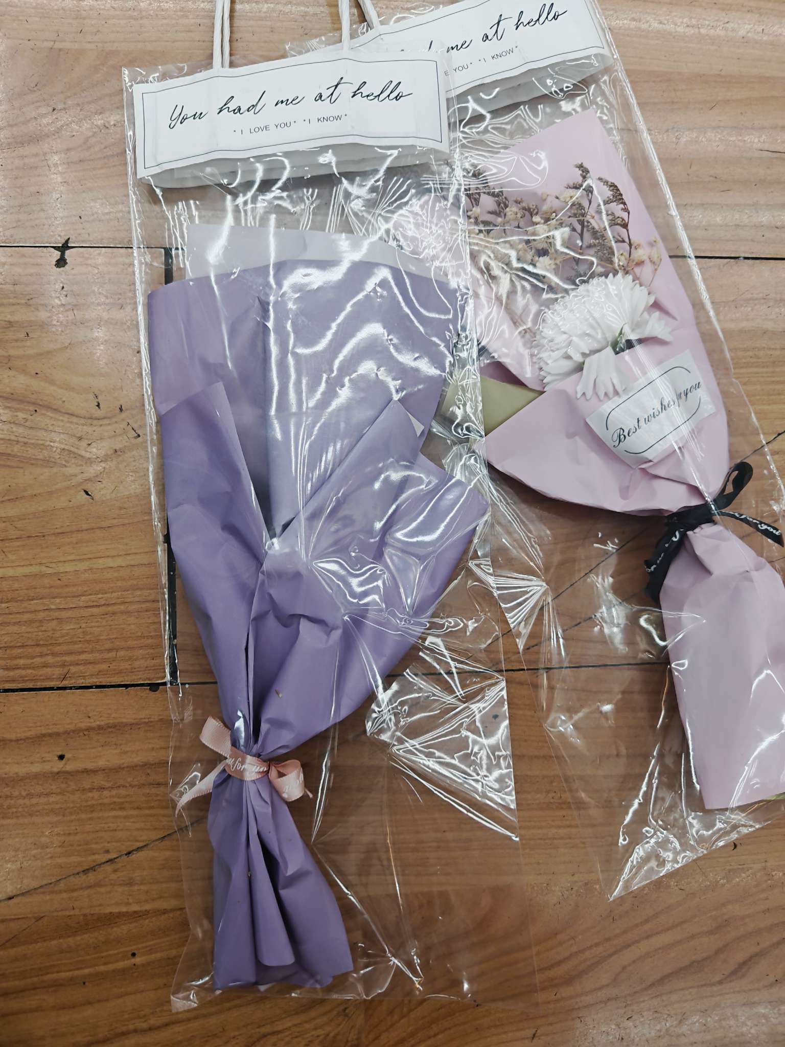 永生花干花花束带包装教师节礼物情人节母亲节新年礼物小花束手提袋详情图4