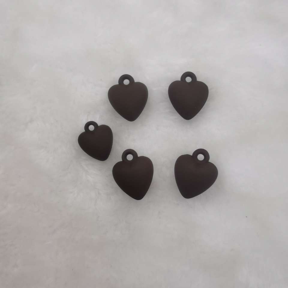 New DIY jewelry accessories, acrylic hand feel paint heart heart pendant, keychain bag, mobile phone chain pendant, 500 pieces per package detail image 8