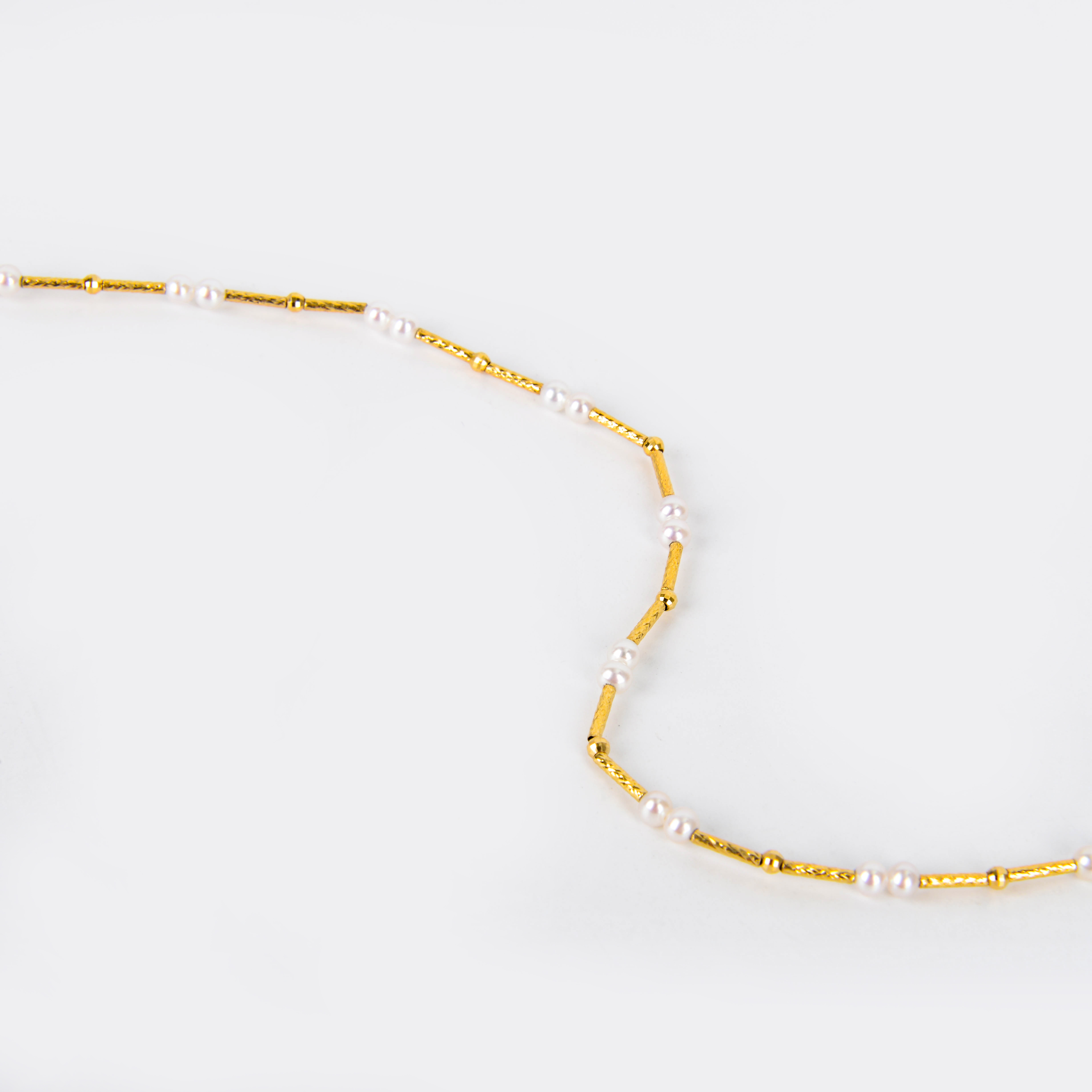 日本淡水灰珍珠满天星套装女真多麻色项链强光手链轻奢设计高级感