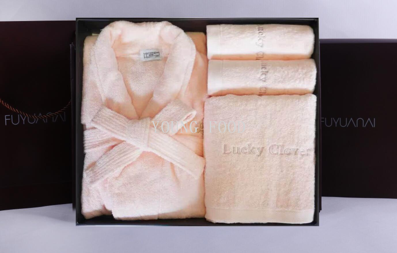 批发包邮韩国HAPPYLIFE 新贵族豪华套装 四件套 毛巾2条+ 浴巾1件