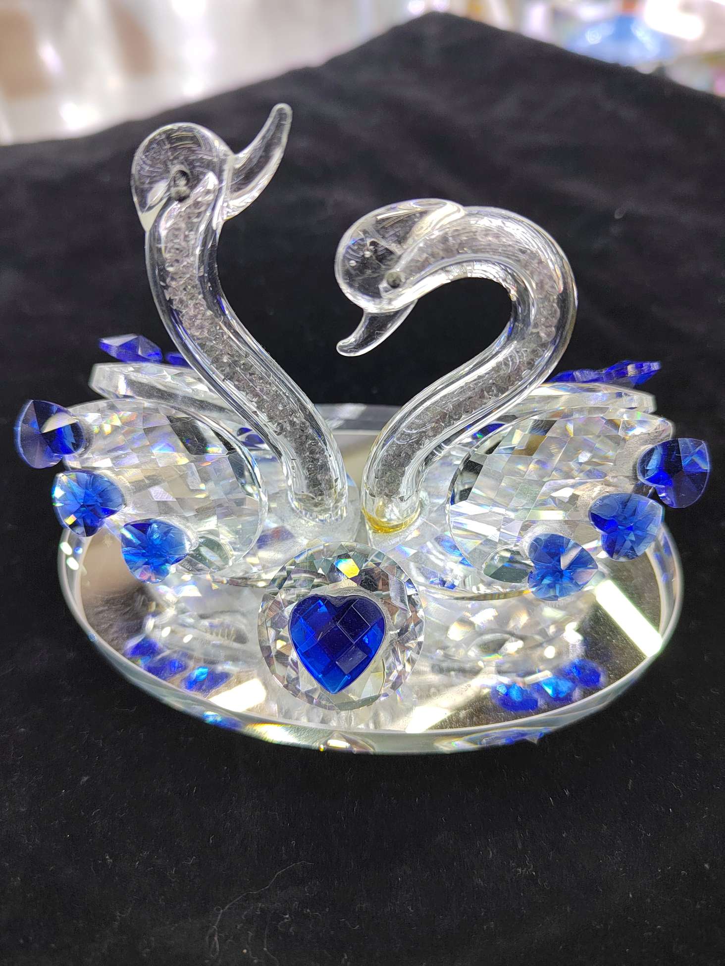 水晶工艺品蓝色水晶摆件玄关电视柜酒柜饰品摆件乔迁新居礼物水晶详情图2