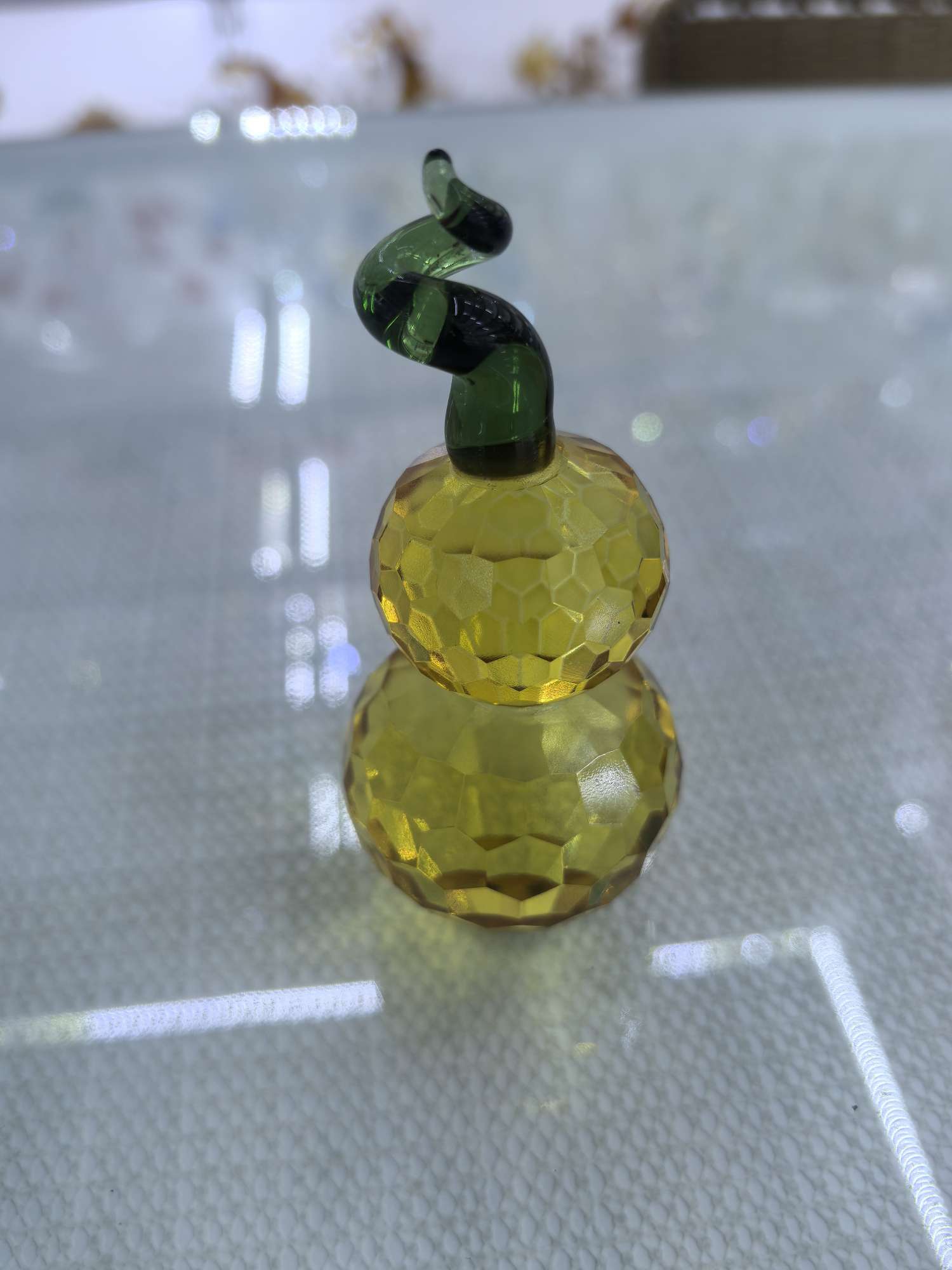 水晶工艺品紫水晶摆件发财树方块珠迪拜香精瓶子礼品收藏欣赏