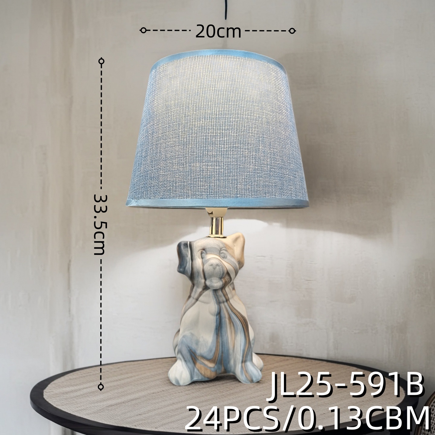 JLlamp's new wabi-sabi style animal-shaped ceramic table lamp, bedside lamp, hotel supplies and decoration, starting from 36 pieces Specification image