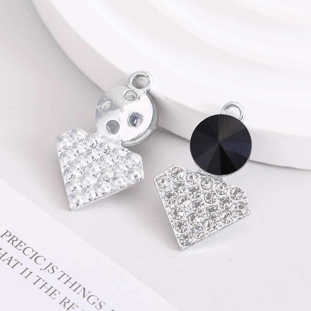 欧式轻奢合金镶钻小挂件巴洛克钻石形状吊坠手工diy耳环项链吊坠配件细节图