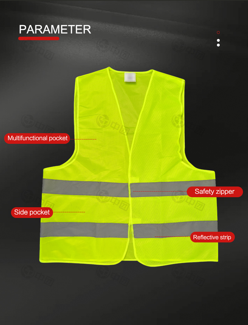 可定制LOGO免费样品LED高可见度工作服网眼透气安全背心反光安全服工作服详情2