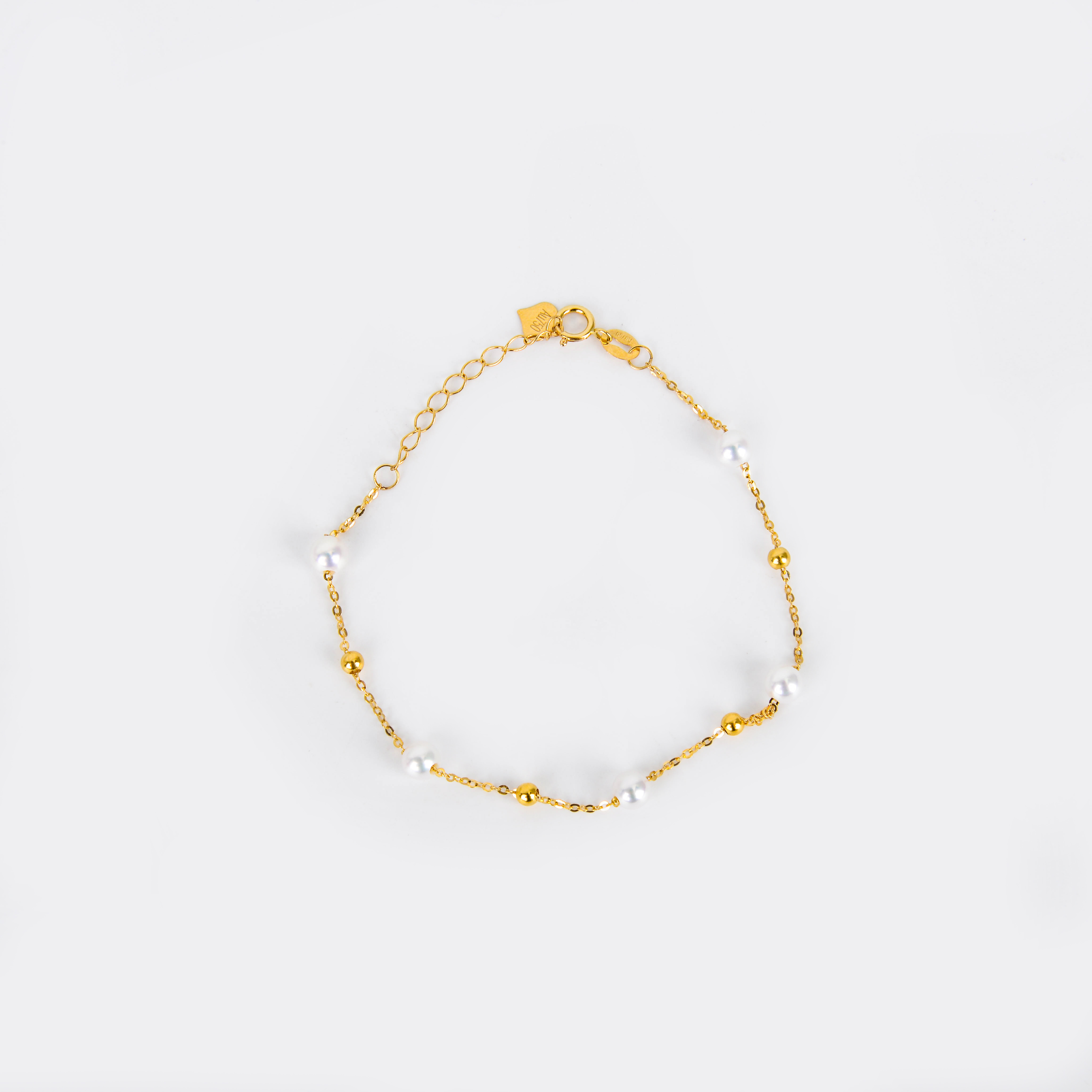 新款夏季米珠搭配750金手链套装厂家直销18k金饰品珍珠项链