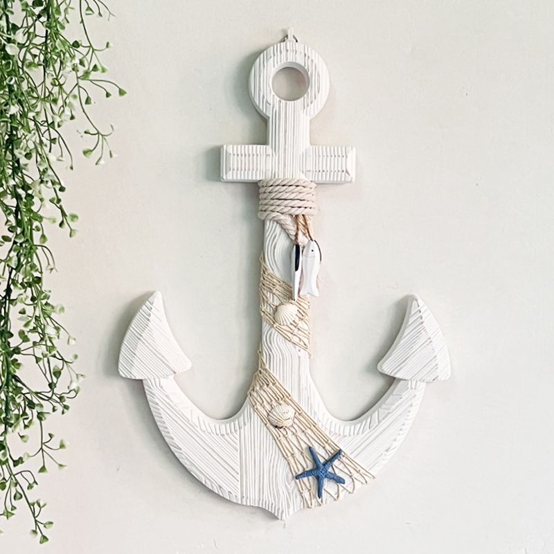 Marine anchor handicrafts, gifts, agarwood jewelry, golden thread nanmu solid wood base, wooden handicrafts, collection and display items detail image 3