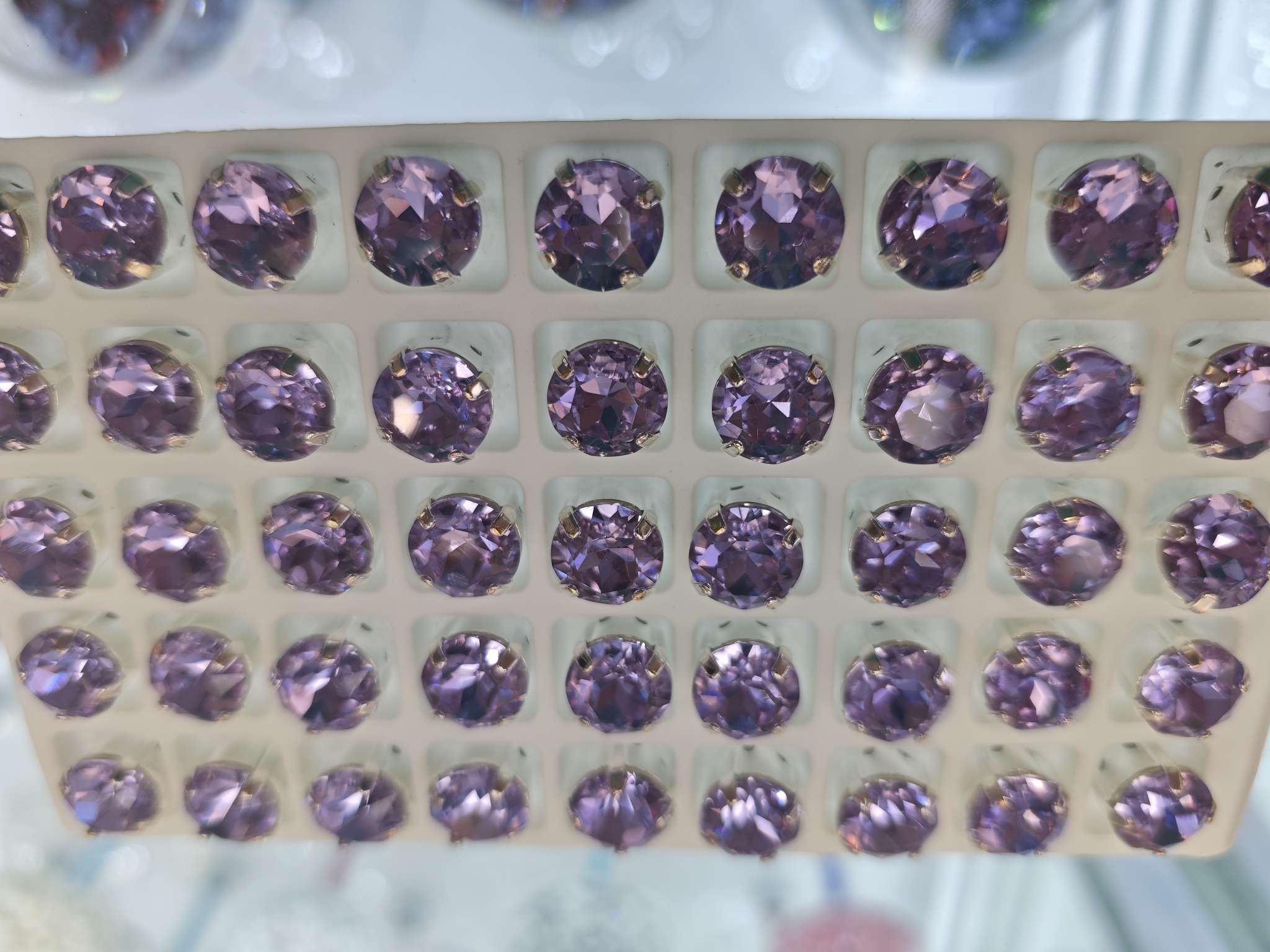 High-quality crystal glass claw diamond DIY jewelry materials, multi-color and multi-size handcrafted accessories Specification image