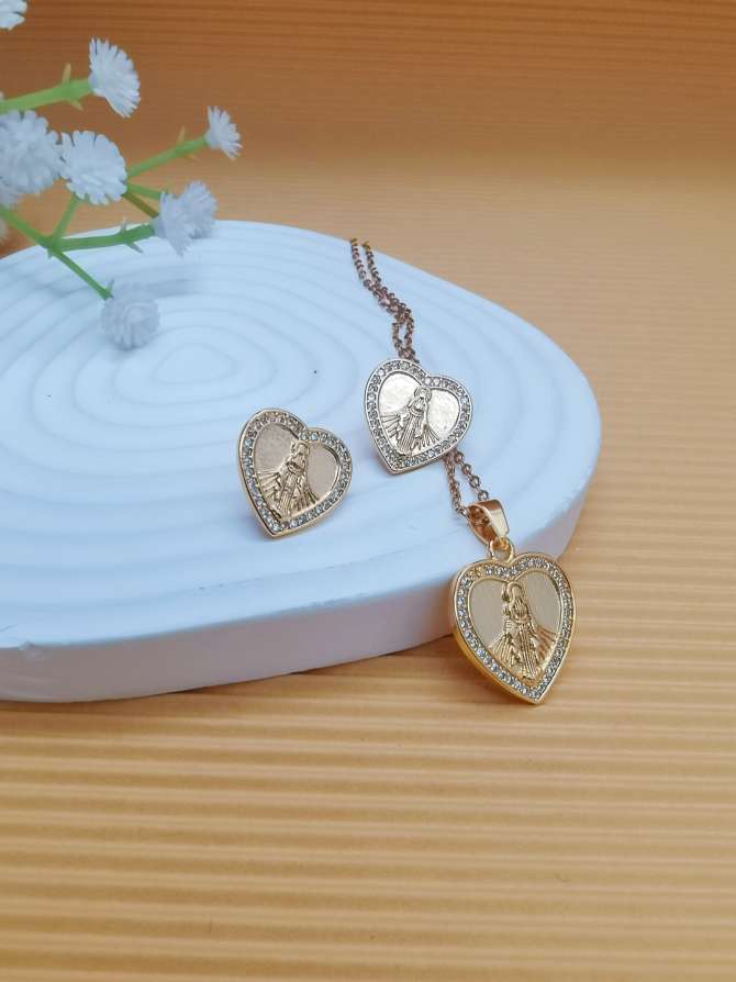 圣诞镀18K金锆石项链18k金饰品珍珠项链项饰配饰品女简约百搭潮