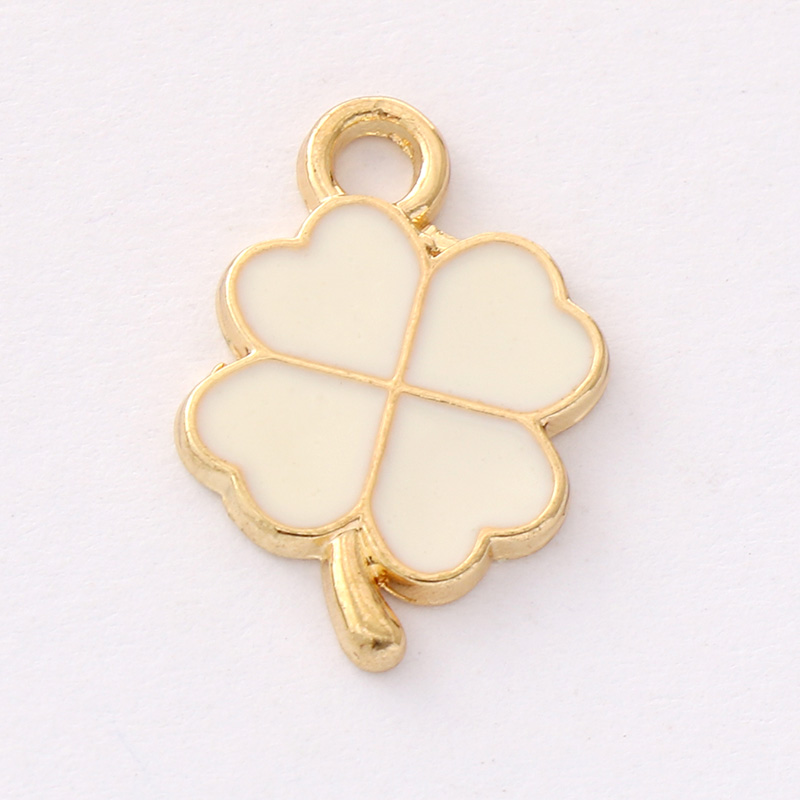 diy饰品配件 滴油合金四叶草小吊坠  手链项链吊坠耳饰钥匙扣挂件 产品图