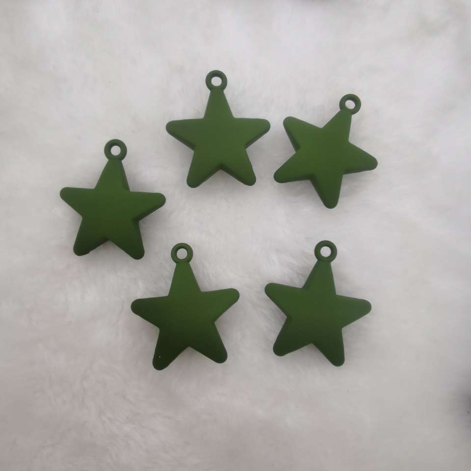Acrylic hand feel paint macaron five-pointed star diy bag, hanging phone chain, keychain, pendant, star accessories, 200 pieces per package detail image 6