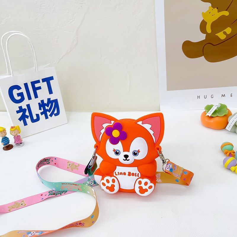 大号手机包包女粉色小狐狸矽胶包少女儿童玲娜贝尔解压益智斜挎包零钱包硅胶包详情图14