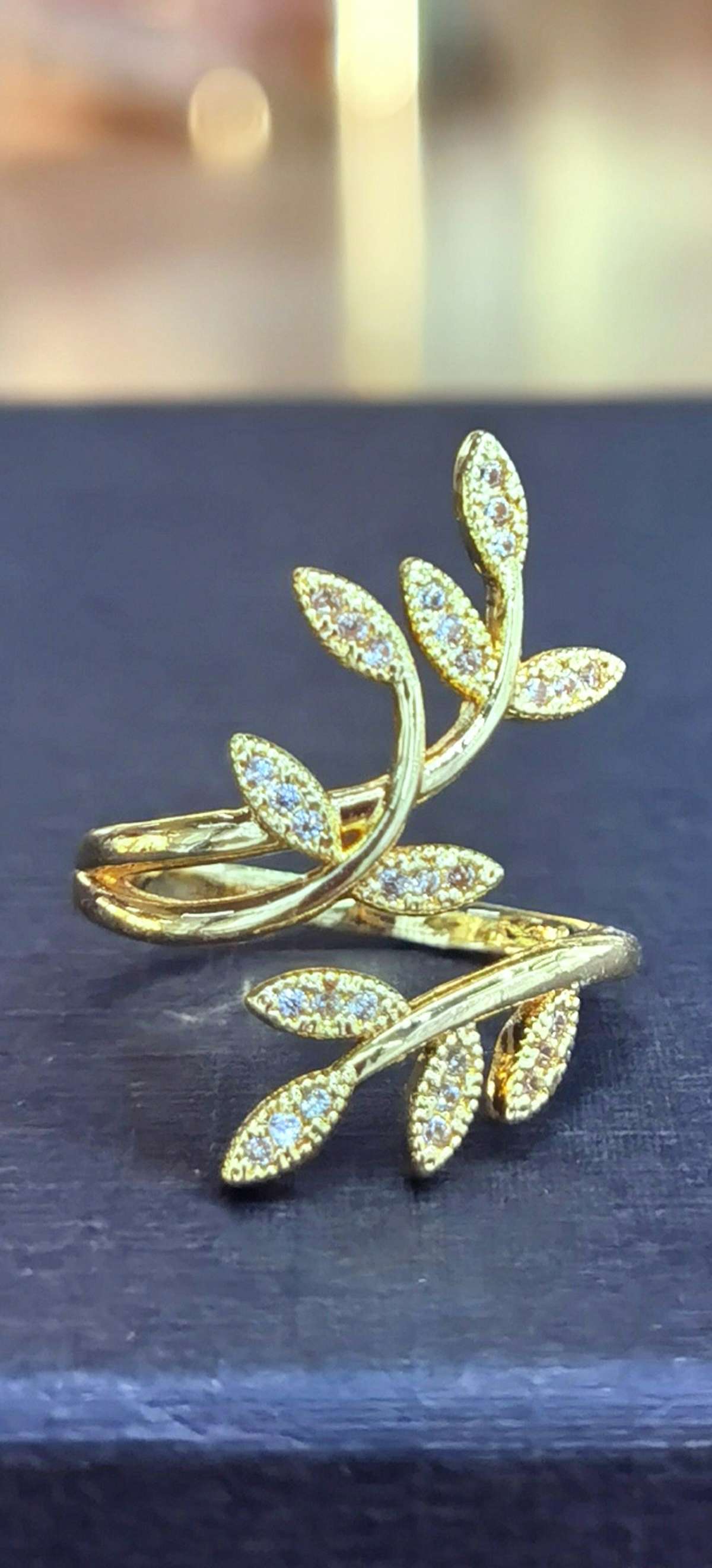 时尚百搭女款叶子戒指