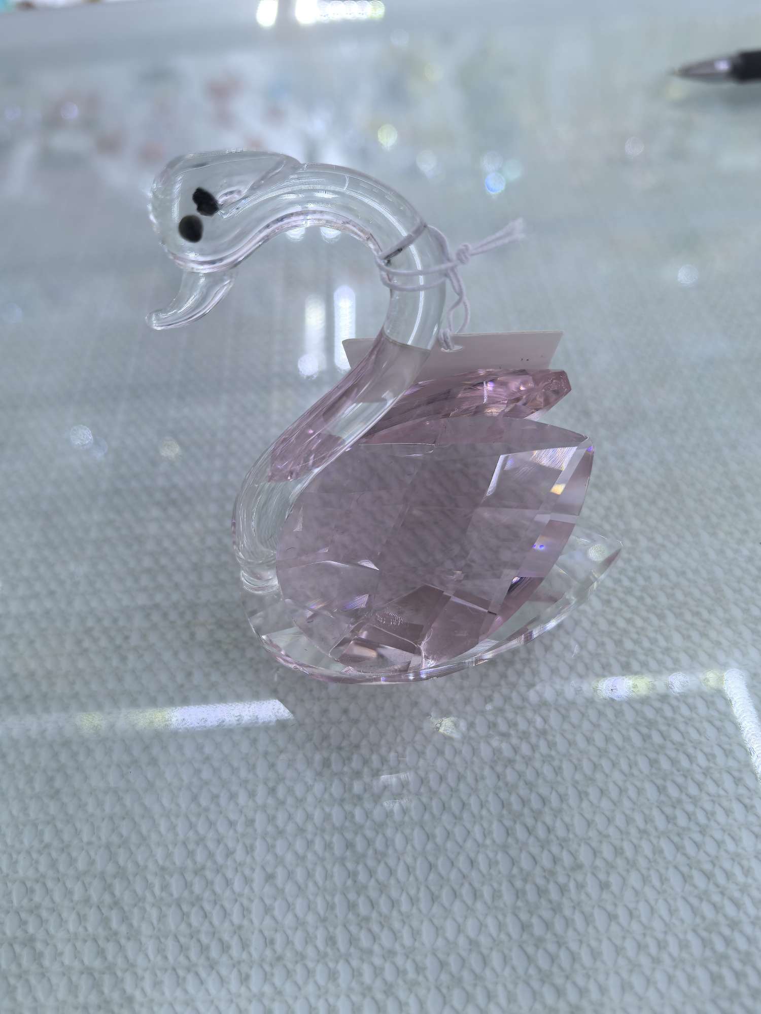 水晶工艺品紫水晶摆件发财树方块珠迪拜香精瓶子礼品收藏装饰品粉天鹅