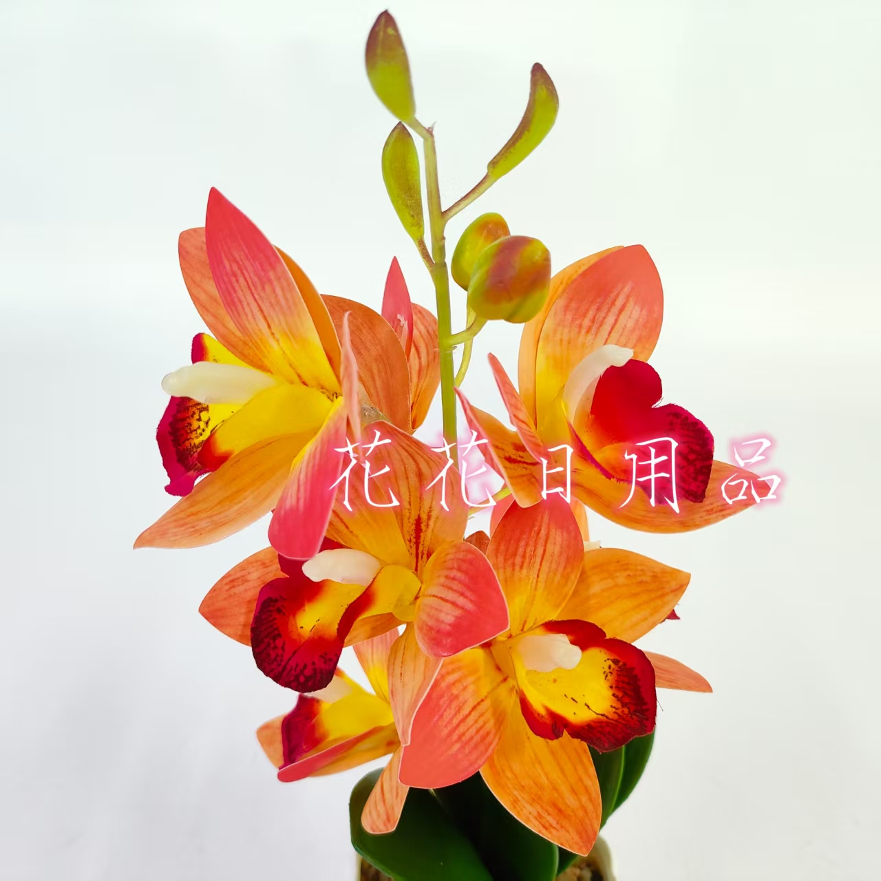Artificial flowers, artificial flower bonsai, plastic POTS, blooming magnolia flower decorative ornaments Item Picture
