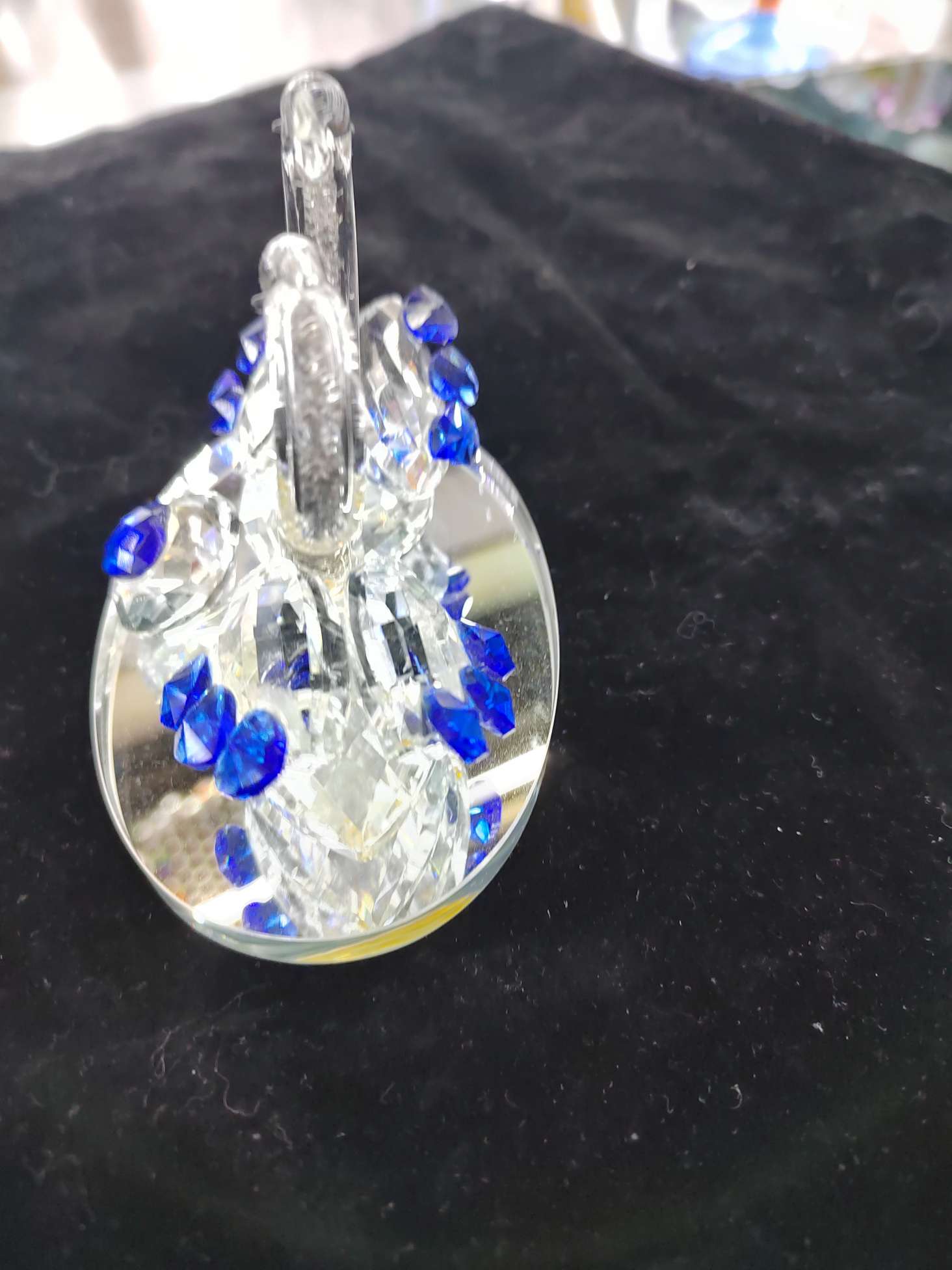 水晶工艺品蓝色水晶摆件玄关电视柜酒柜饰品摆件乔迁新居礼物水晶产品图