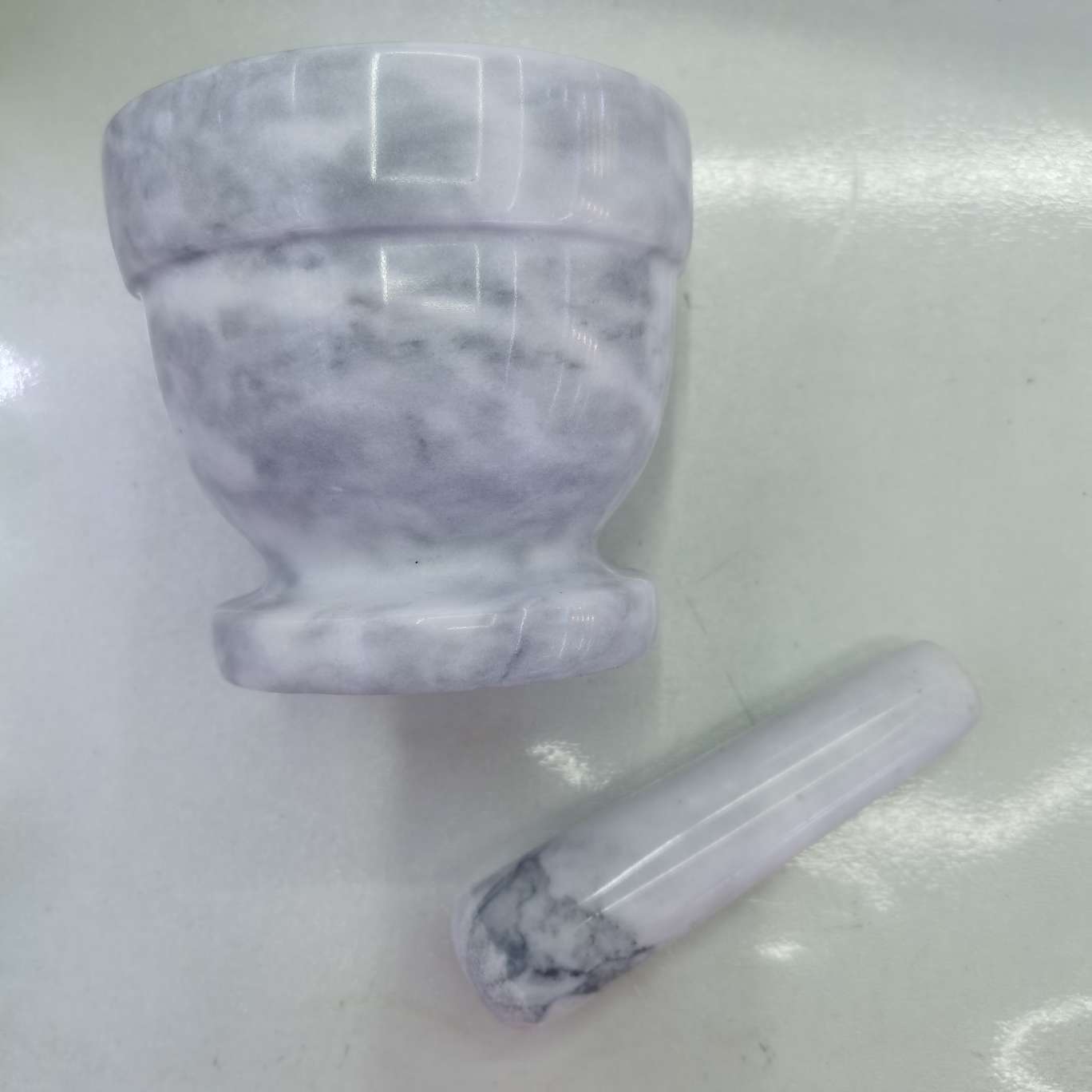 Daily necessities, kitchen tools, multi-functional stone garlic tamper, kitchenware, household practical kitchenware, multi-purpose marble garlic mortar details Picture