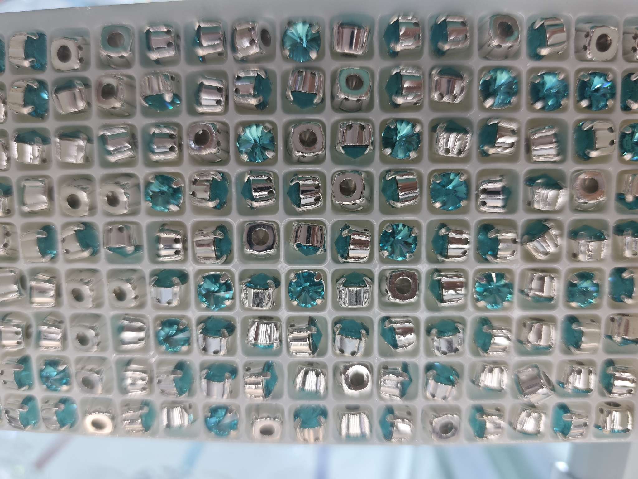 High-quality crystal glass claw diamond DIY jewelry materials, multi-color and multi-size handcrafted accessories details Picture
