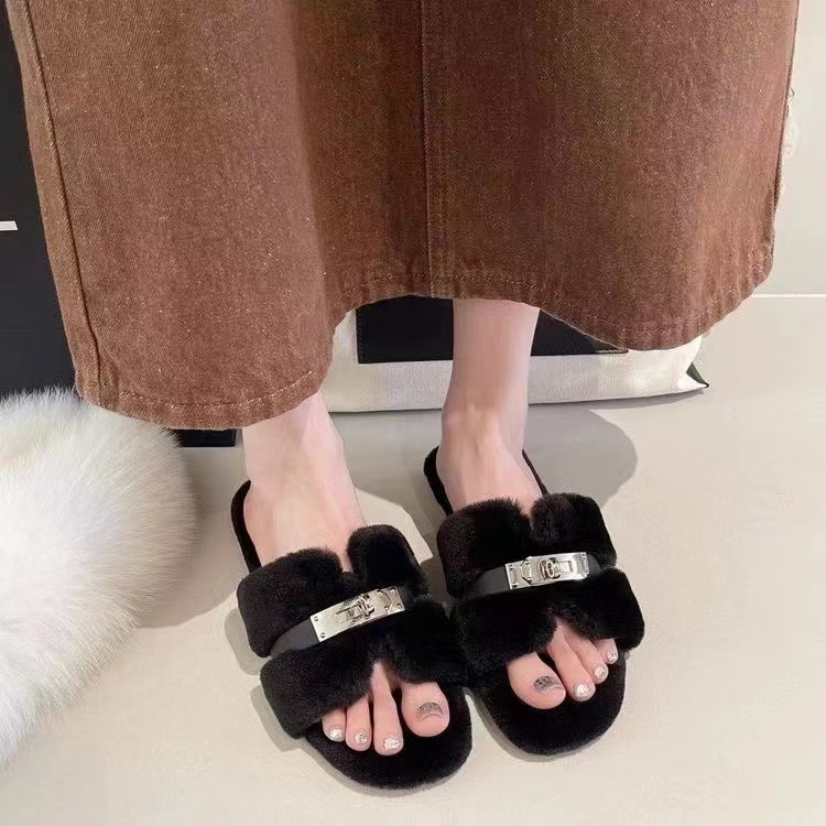 Ladies' slippers, wool shoes, spring and autumn style wool slippers detail image 2