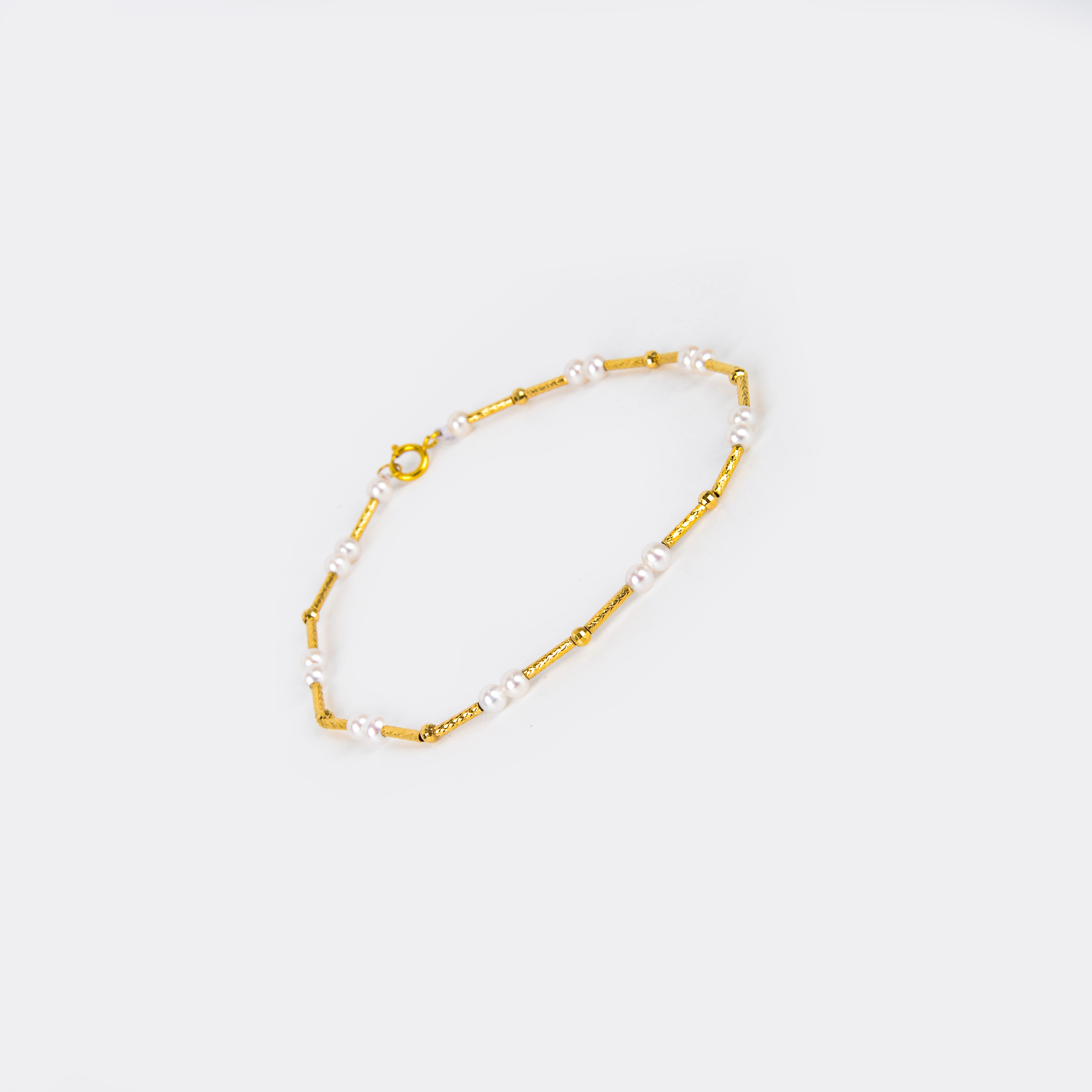 项链/银饰/锆石项链/18k金饰品/珍珠项链白底实物图